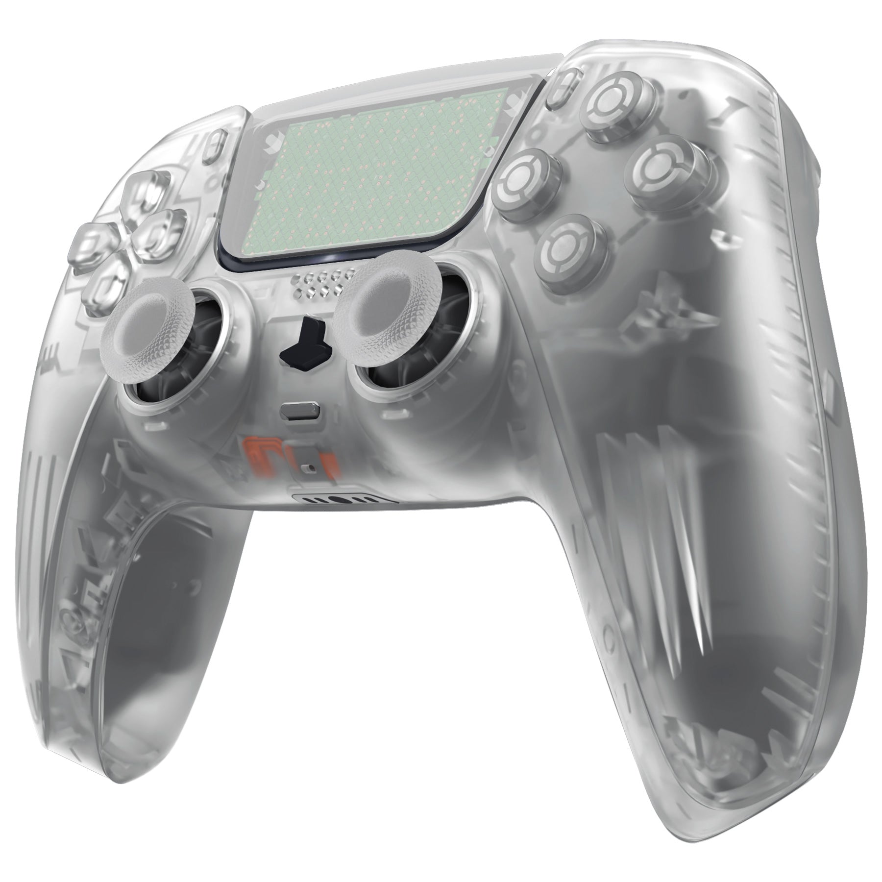eXtremeRate Replacement Full Set Shells with Buttons Compatible with PS5 Controller BDM-030/040/050 - Glow in Dark - Green eXtremeRate