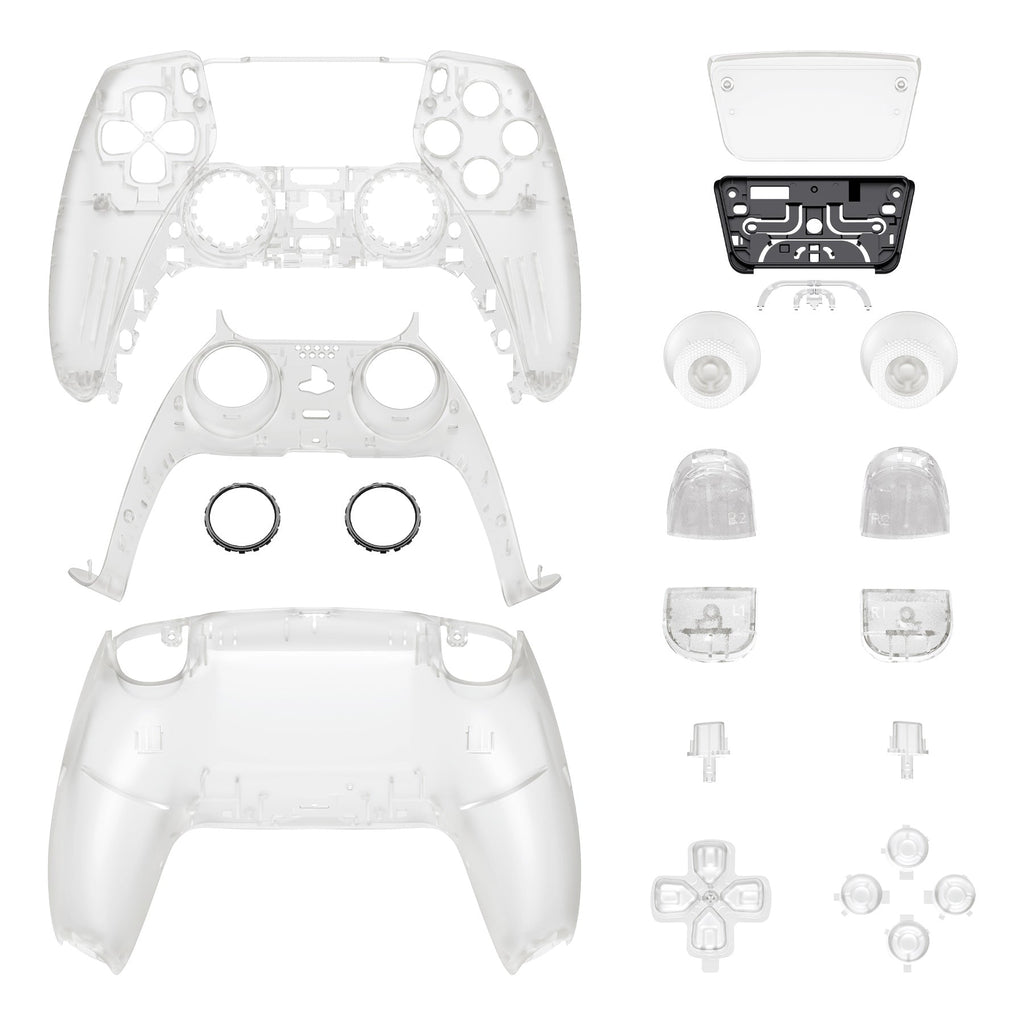 eXtremeRate Replacement Full Set Shells with Buttons Compatible with PS5 Controller BDM-030/040/050 - Glow in Dark - Green eXtremeRate