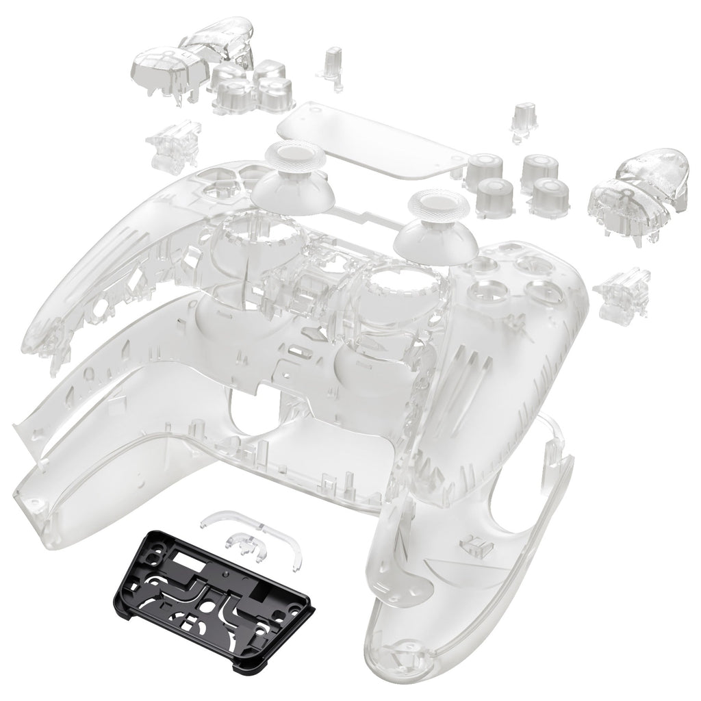 eXtremeRate Replacement Full Set Shells with Buttons Compatible with PS5 Controller BDM-030/040/050 - Glow in Dark - Green eXtremeRate