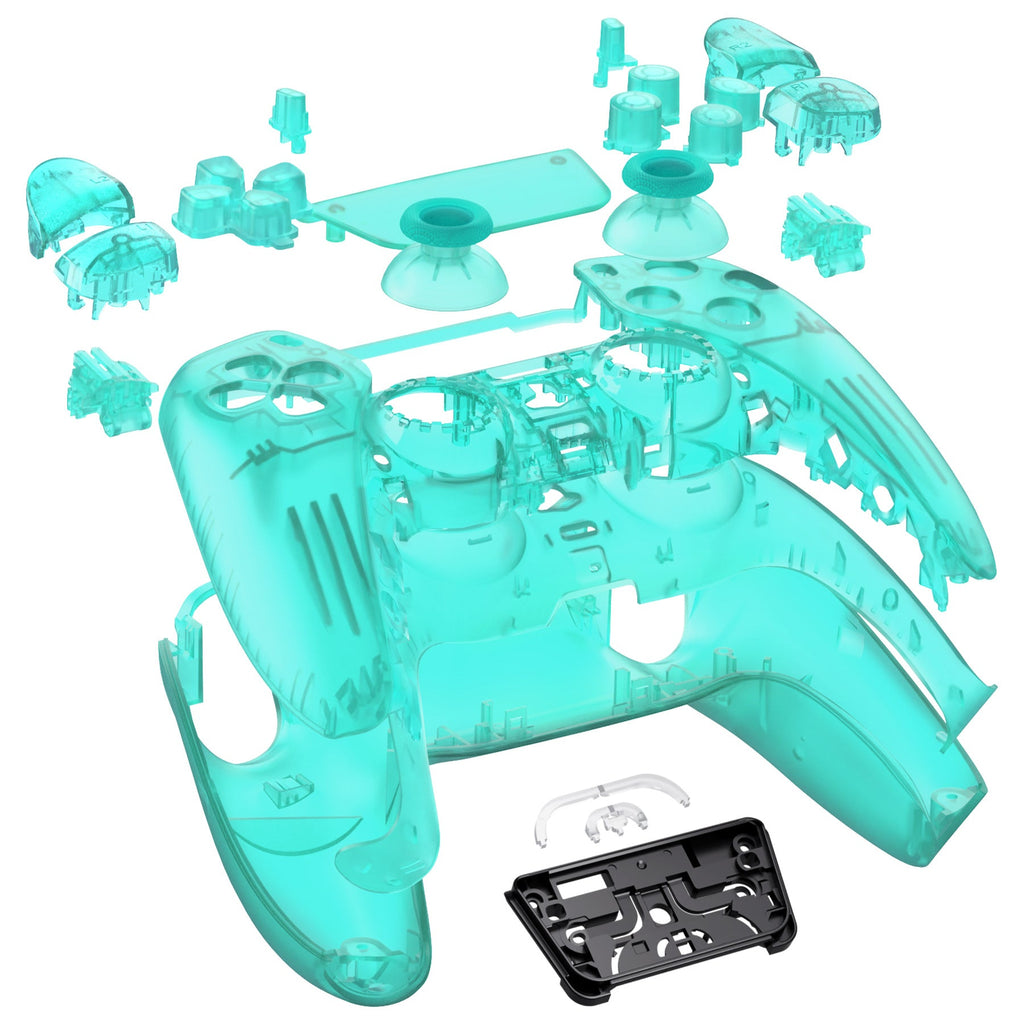 eXtremeRate Replacement Full Set Shells with Buttons Compatible with PS5 Controller BDM-030/040/050 - Emerald Green eXtremeRate