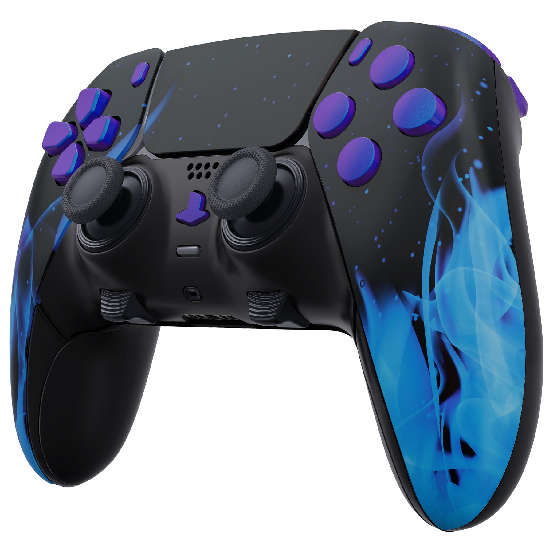 eXtremeRate Replacement Full Set Shells with Buttons Compatible with PS5 Edge Controller - Blue Flame eXtremeRate