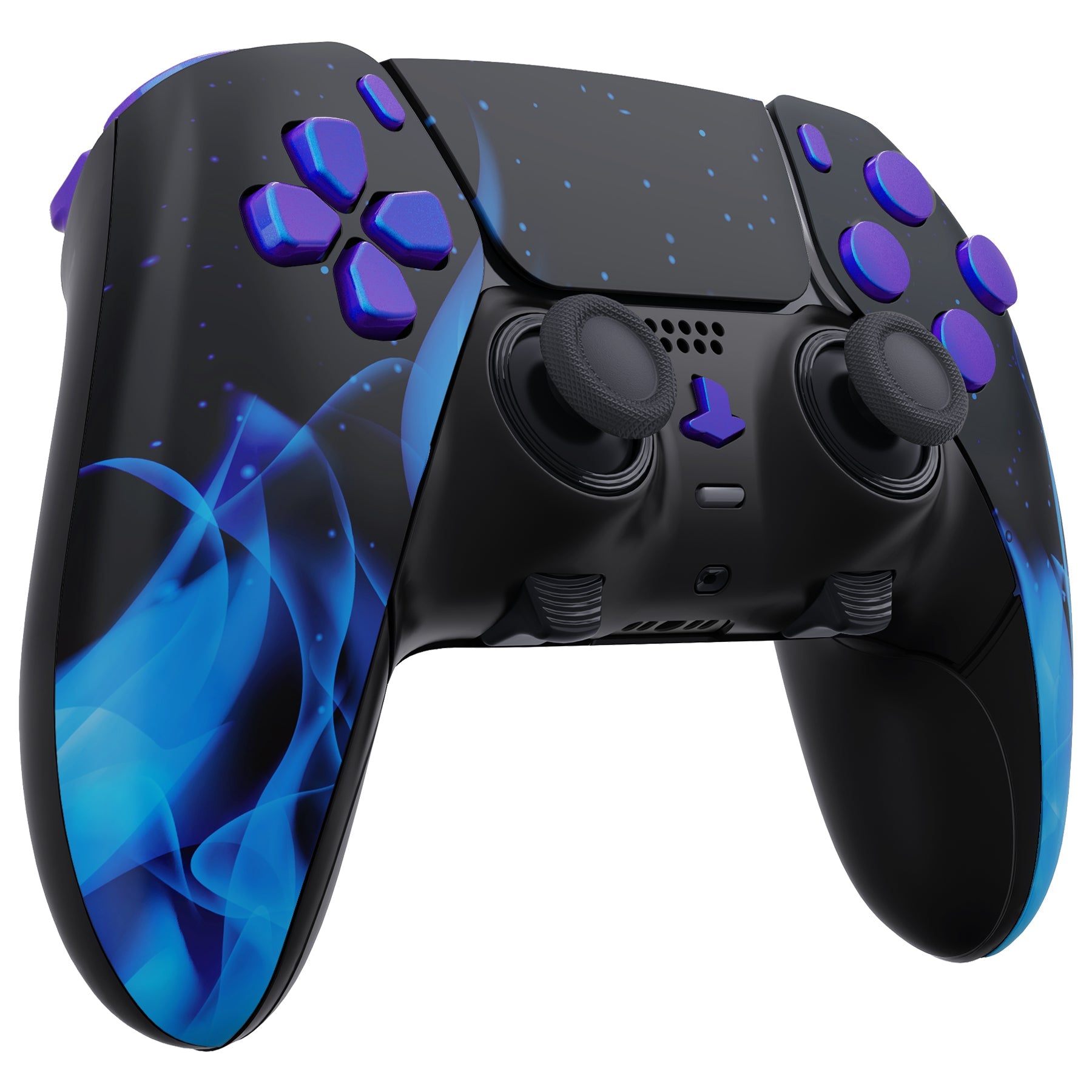 eXtremeRate Replacement Full Set Shells with Buttons Compatible with PS5 Edge Controller - Blue Flame eXtremeRate