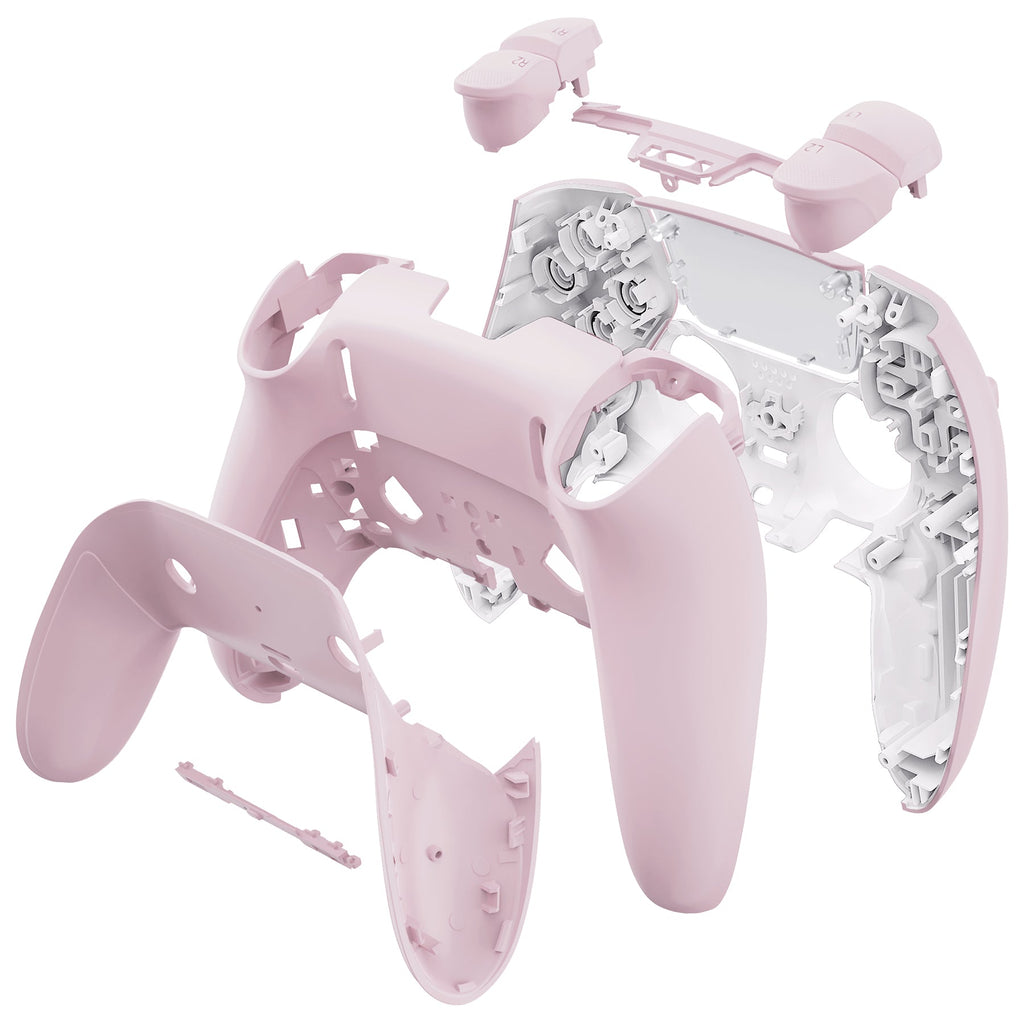 eXtremeRate Replacement Full Set Shells with Buttons Compatible with PS5 Edge Controller - Cherry Blossoms Pink eXtremeRate