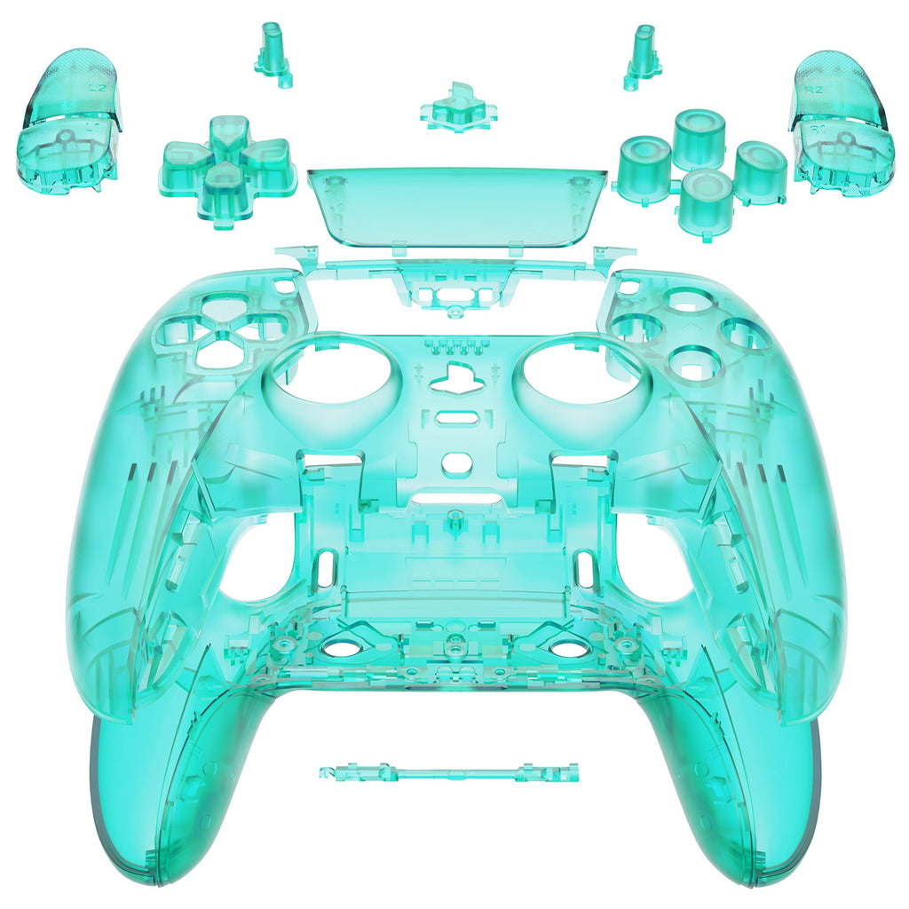 eXtremeRate Replacement Full Set Shells with Buttons Compatible with PS5 Edge Controller - Emerald Green eXtremeRate