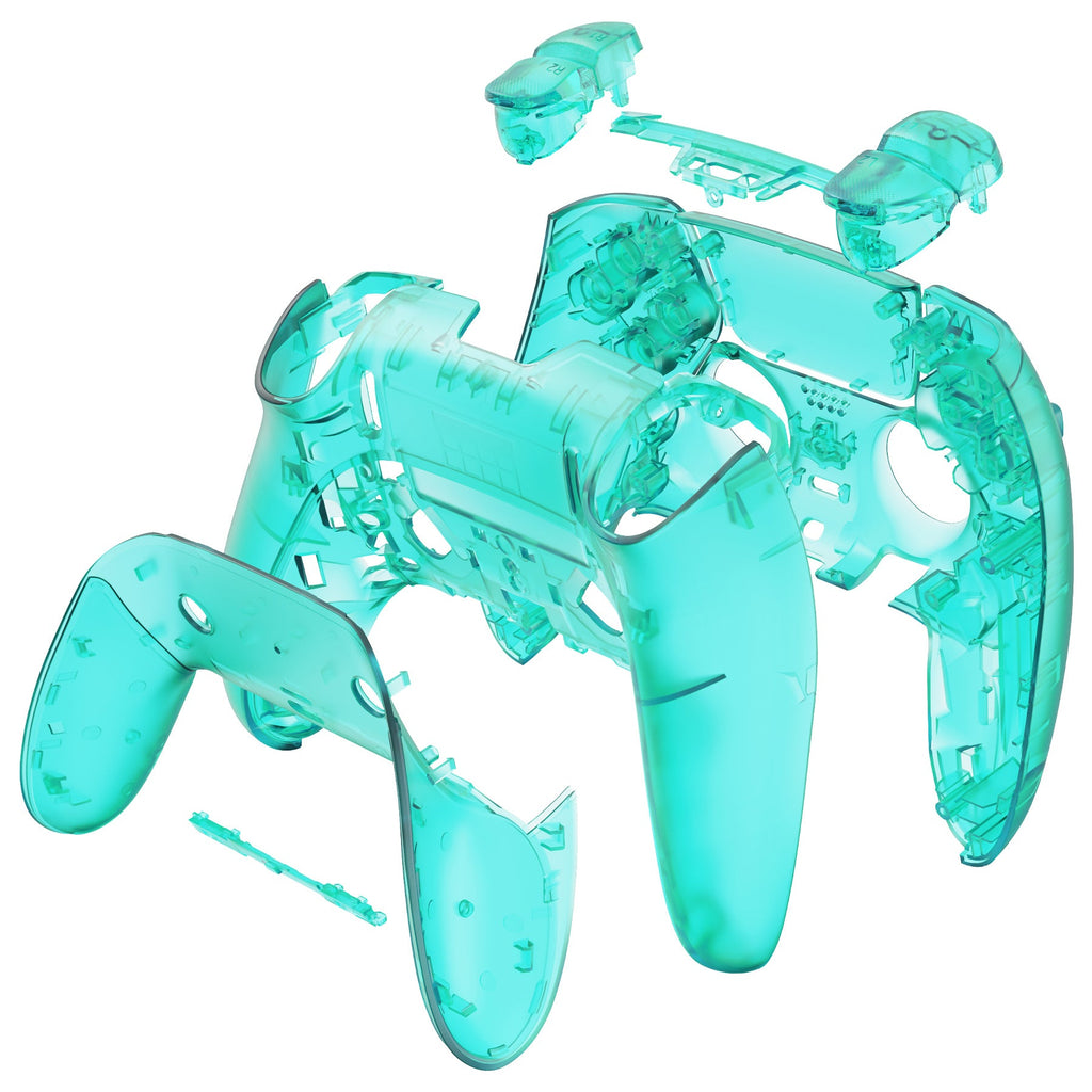 eXtremeRate Replacement Full Set Shells with Buttons Compatible with PS5 Edge Controller - Emerald Green eXtremeRate