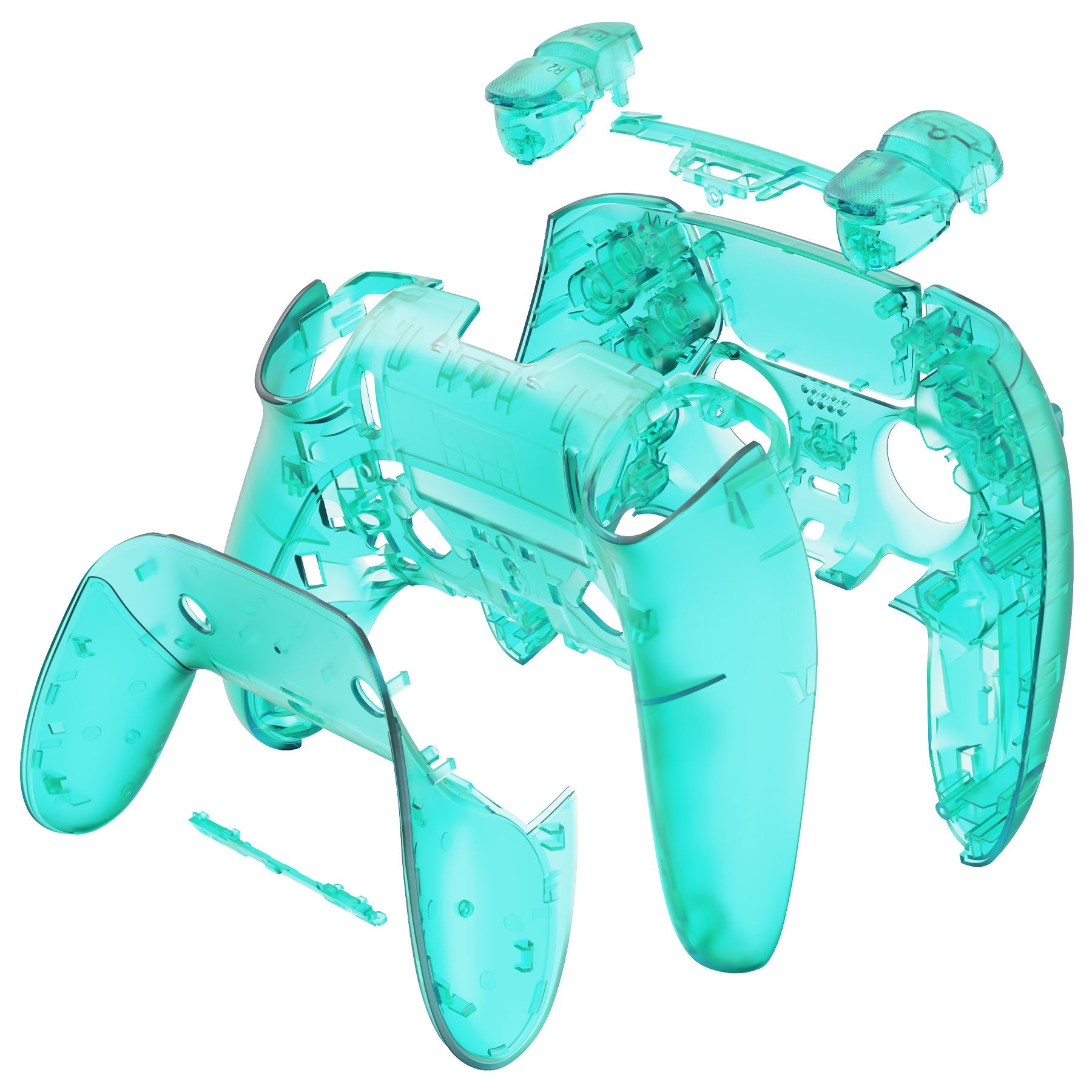 eXtremeRate Replacement Full Set Shells with Buttons Compatible with PS5 Edge Controller - Emerald Green eXtremeRate