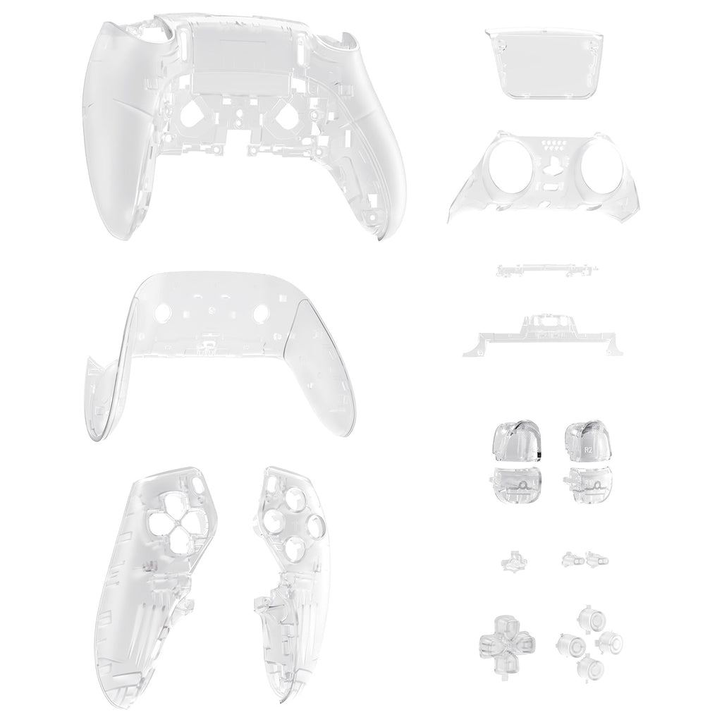 eXtremeRate Replacement Full Set Shells with Buttons Compatible with PS5 Edge Controller - Glow in Dark - Green eXtremeRate