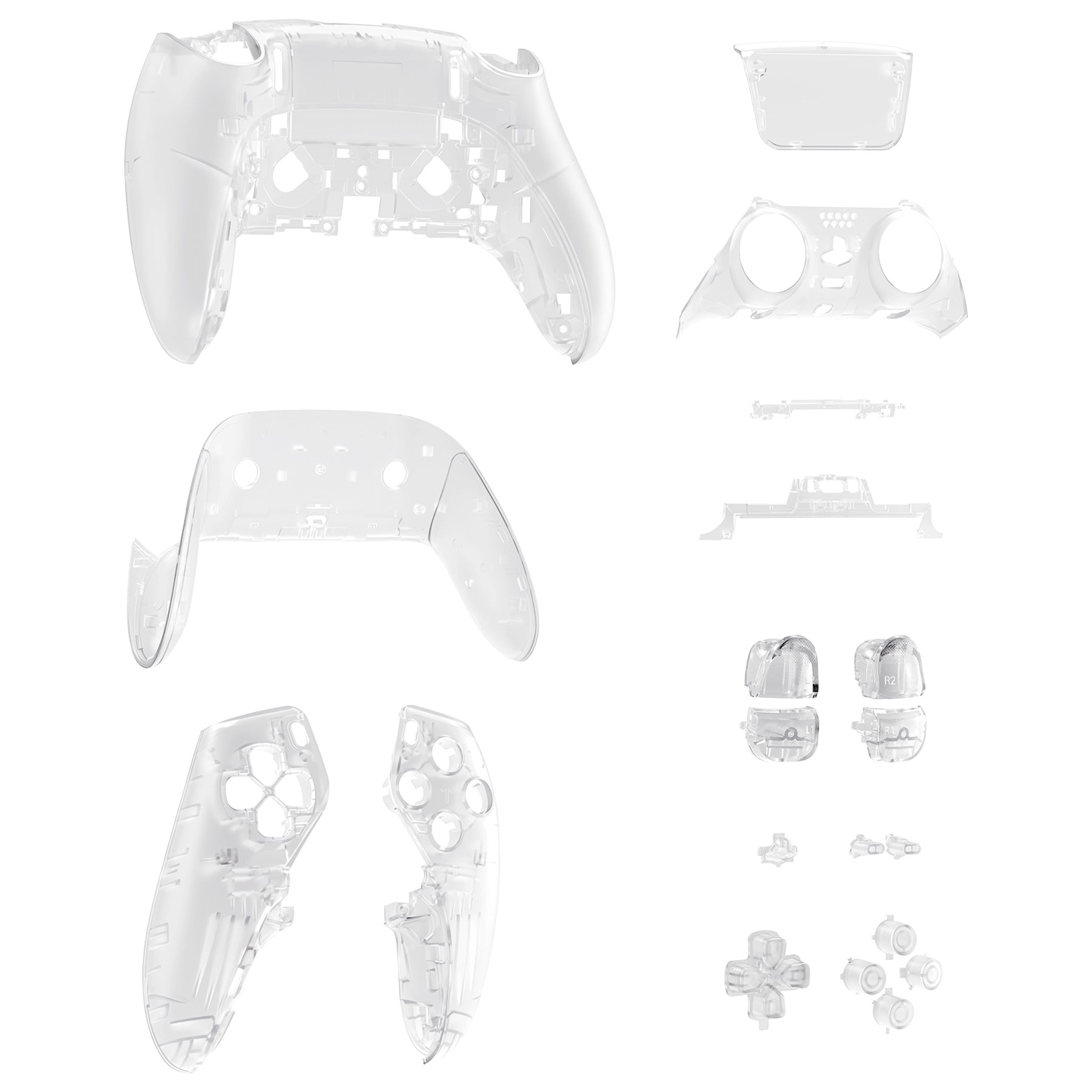 eXtremeRate Replacement Full Set Shells with Buttons Compatible with PS5 Edge Controller - Glow in Dark - Green eXtremeRate