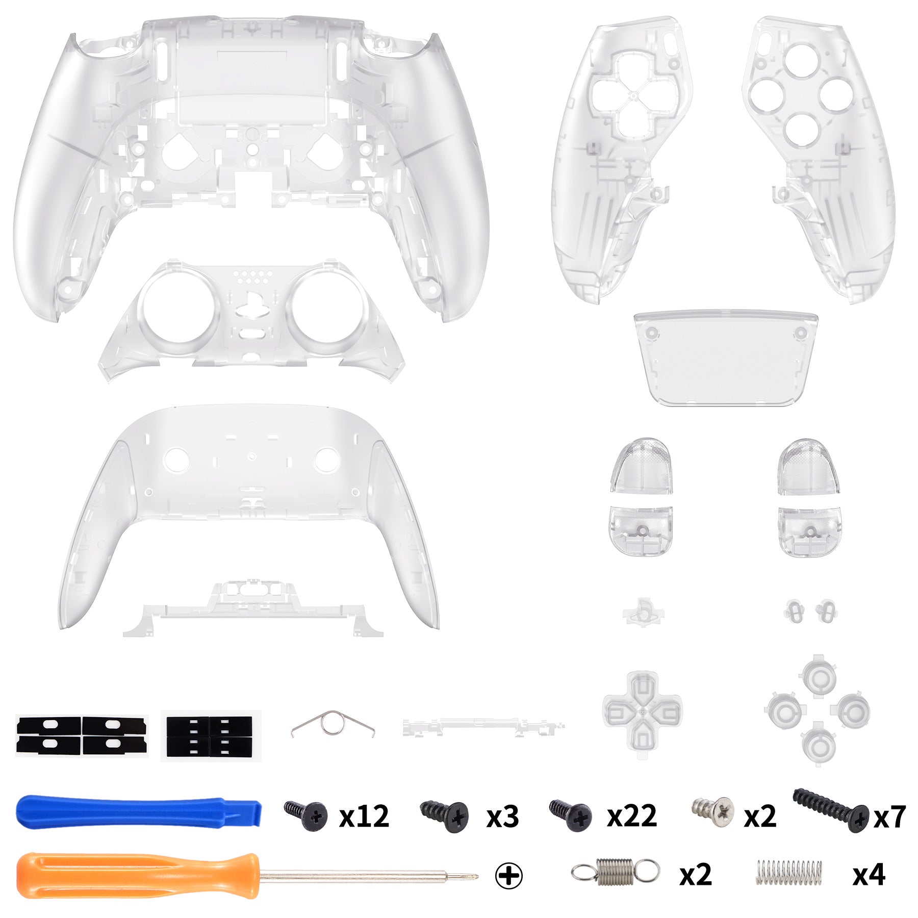 eXtremeRate Replacement Full Set Shells with Buttons Compatible with PS5 Edge Controller - Glow in Dark - Green eXtremeRate