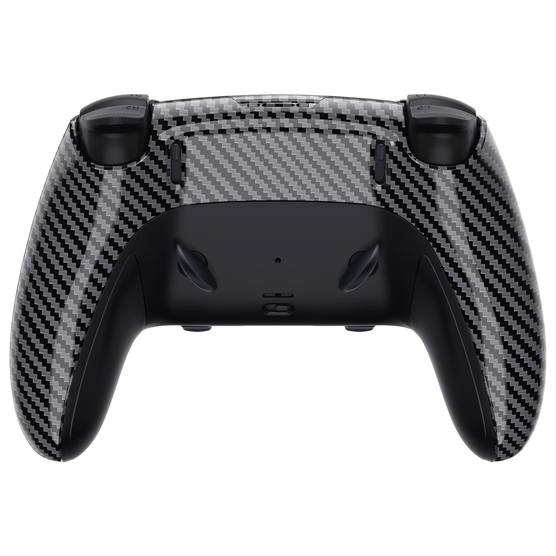 eXtremeRate Replacement Full Set Shells with Buttons Compatible with PS5 Edge Controller - Graphite Carbon Fiber eXtremeRate