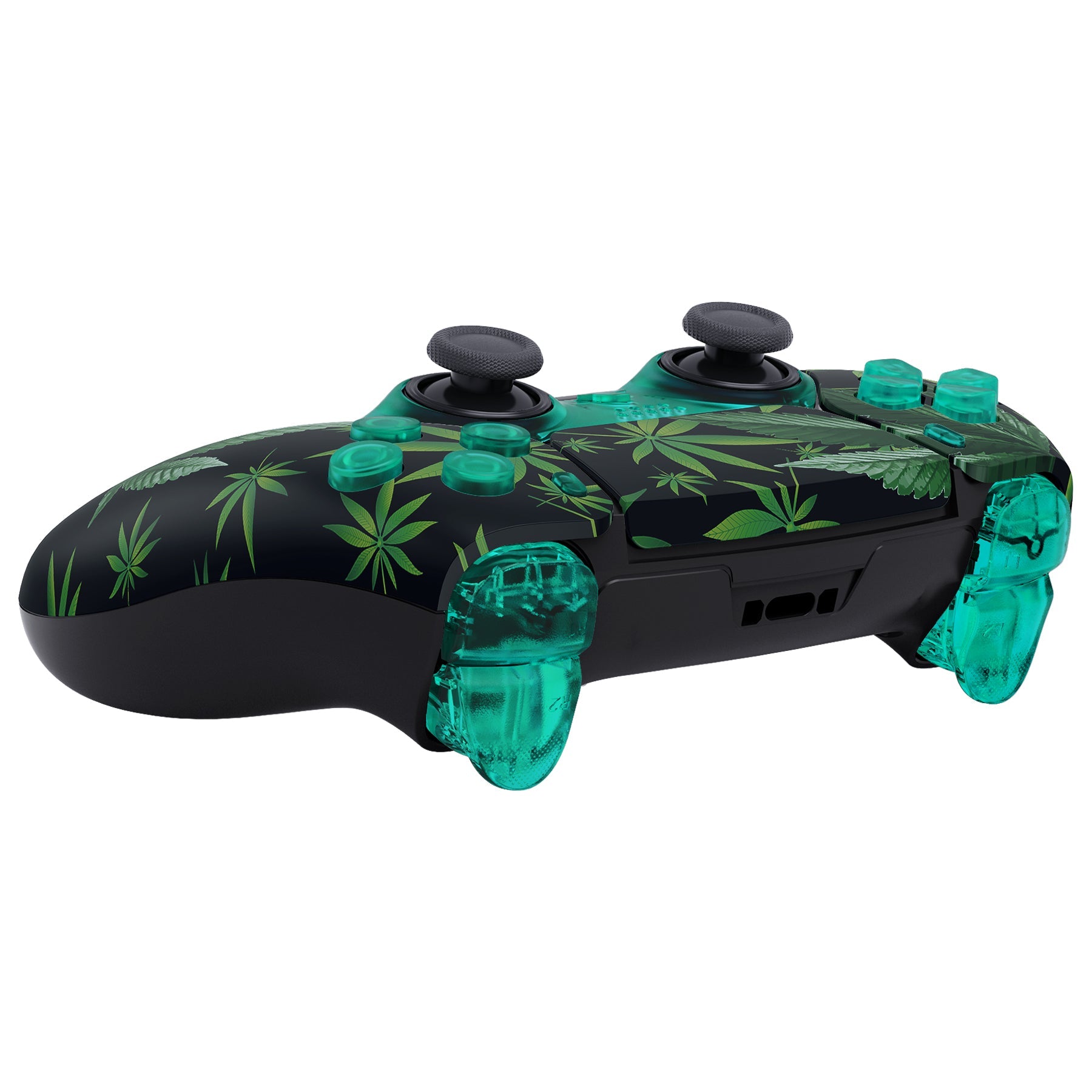 eXtremeRate Replacement Full Set Shells with Buttons Compatible with PS5 Edge Controller - Green Weeds eXtremeRate