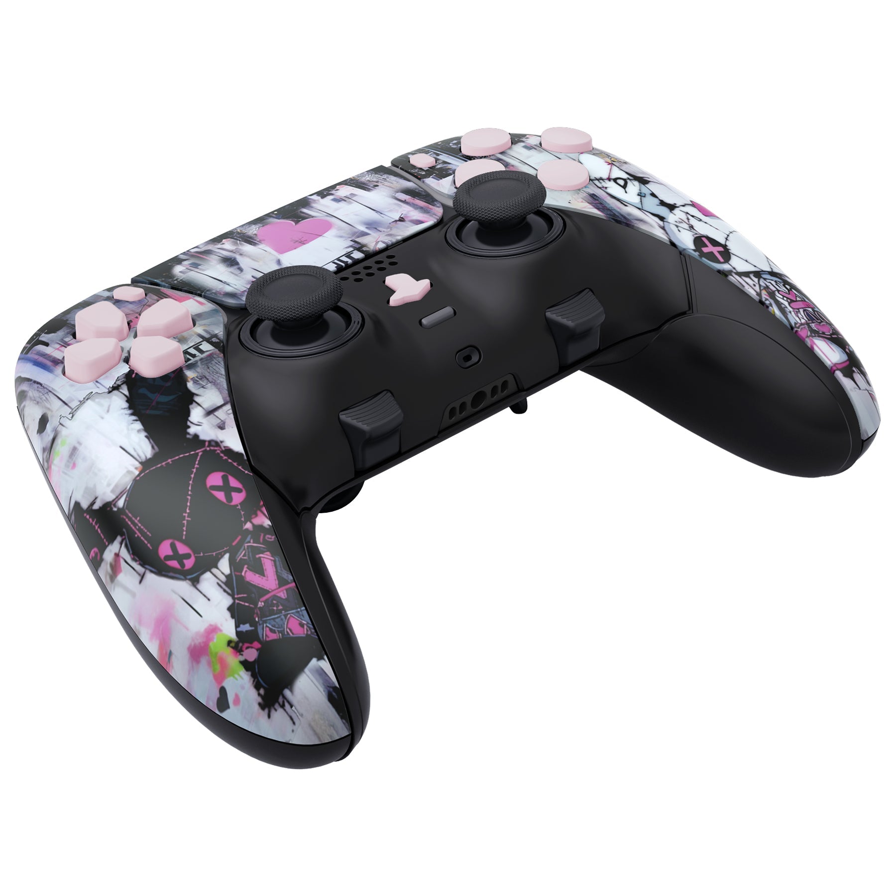 eXtremeRate Replacement Full Set Shells with Buttons Compatible with PS5 Edge Controller - Lovely Punky Bunny eXtremeRate