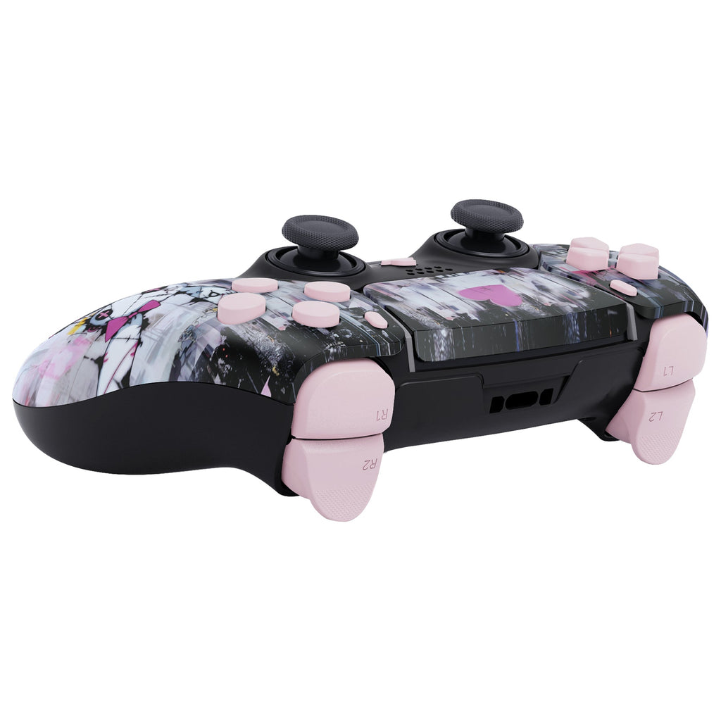 eXtremeRate Replacement Full Set Shells with Buttons Compatible with PS5 Edge Controller - Lovely Punky Bunny eXtremeRate