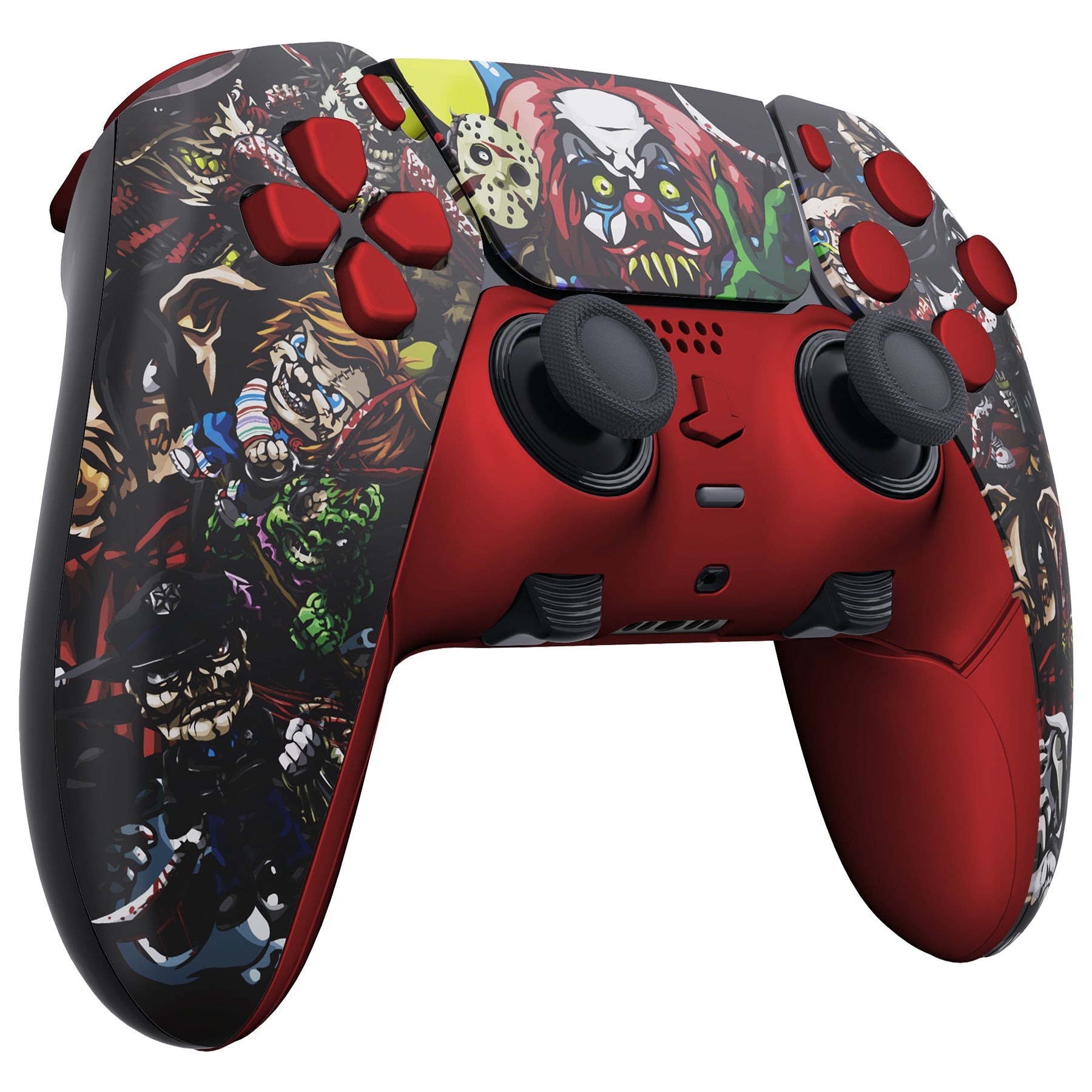 eXtremeRate Replacement Full Set Shells with Buttons Compatible with PS5 Edge Controller - Scary Party eXtremeRate