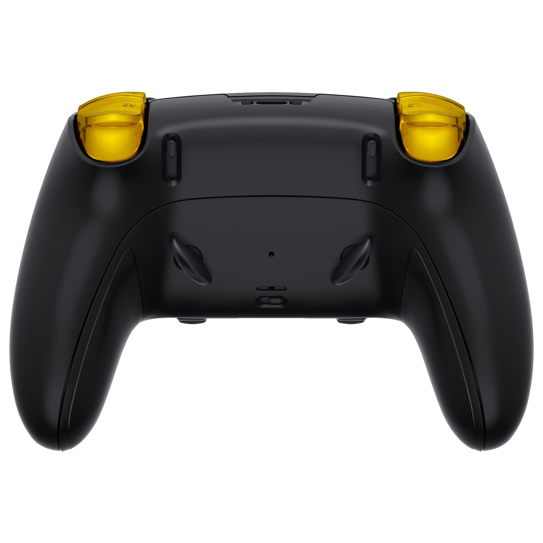 eXtremeRate Replacement Full Set Shells with Buttons Compatible with PS5 Edge Controller - The Great GOLDEN Wave Off Kanagawa - Black eXtremeRate