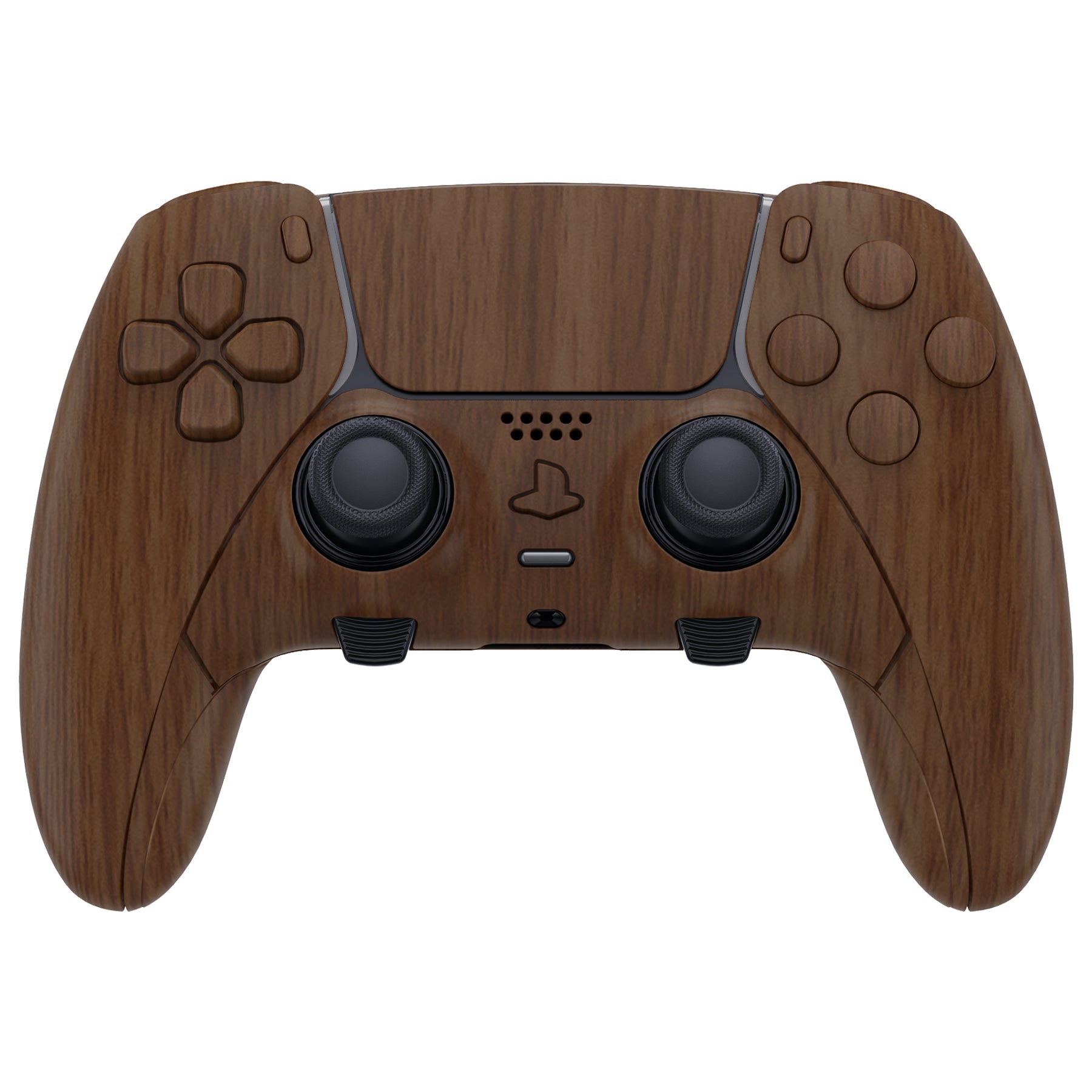 eXtremeRate Replacement Full Set Shells with Buttons Compatible with PS5 Edge Controller - Wood Grain eXtremeRate
