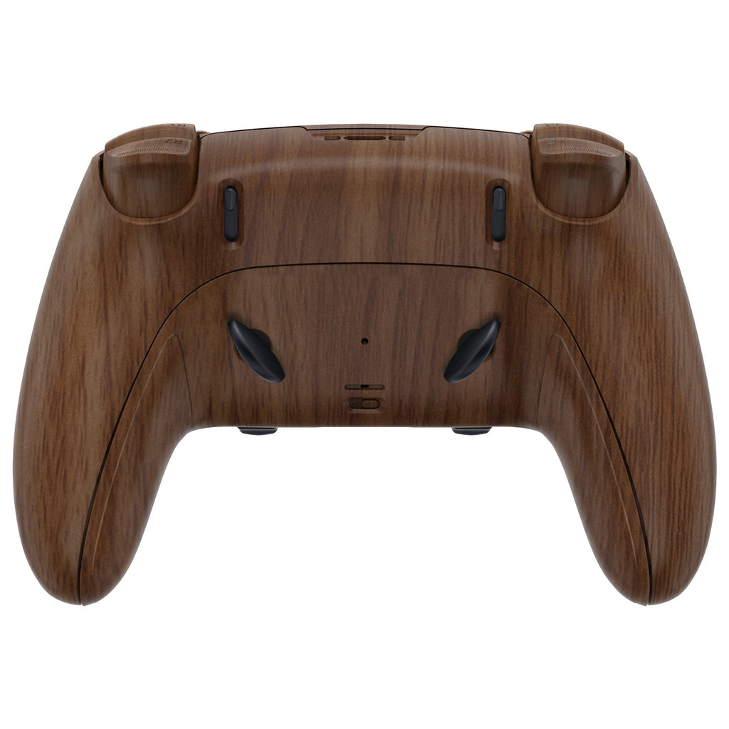 eXtremeRate Replacement Full Set Shells with Buttons Compatible with PS5 Edge Controller - Wood Grain eXtremeRate