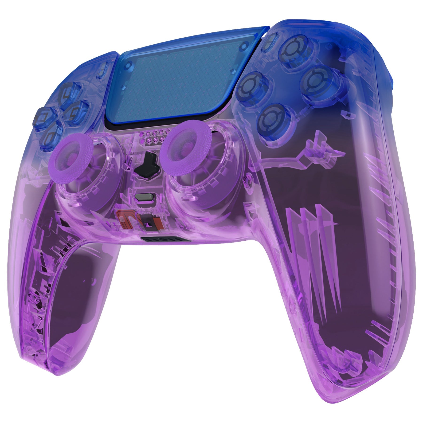 eXtremeRate Replacement Full Set Shells with Buttons Compatible with PS5 Controller BDM-030/040/050 - Gradient Translucent Bluebell eXtremeRate