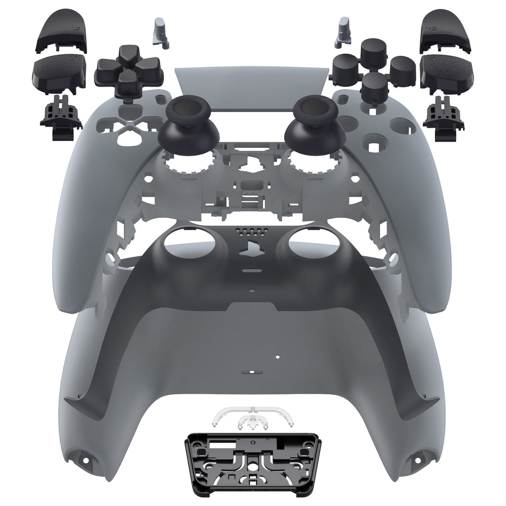 eXtremeRate Replacement Full Set Shells with Buttons Compatible with PS5 Controller BDM-030/040/050 - New Hope Gray eXtremeRate