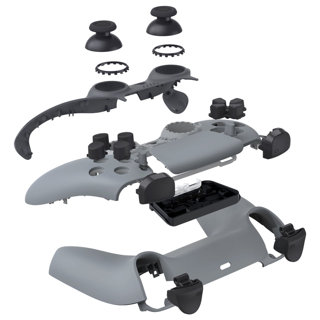 eXtremeRate Replacement Full Set Shells with Buttons Compatible with PS5 Controller BDM-030/040/050 - New Hope Gray eXtremeRate