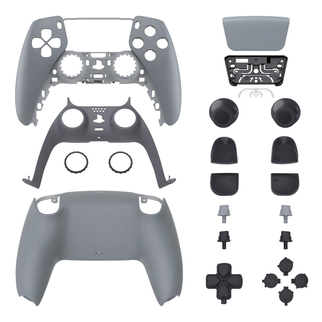 eXtremeRate Replacement Full Set Shells with Buttons Compatible with PS5 Controller BDM-030/040/050 - New Hope Gray eXtremeRate