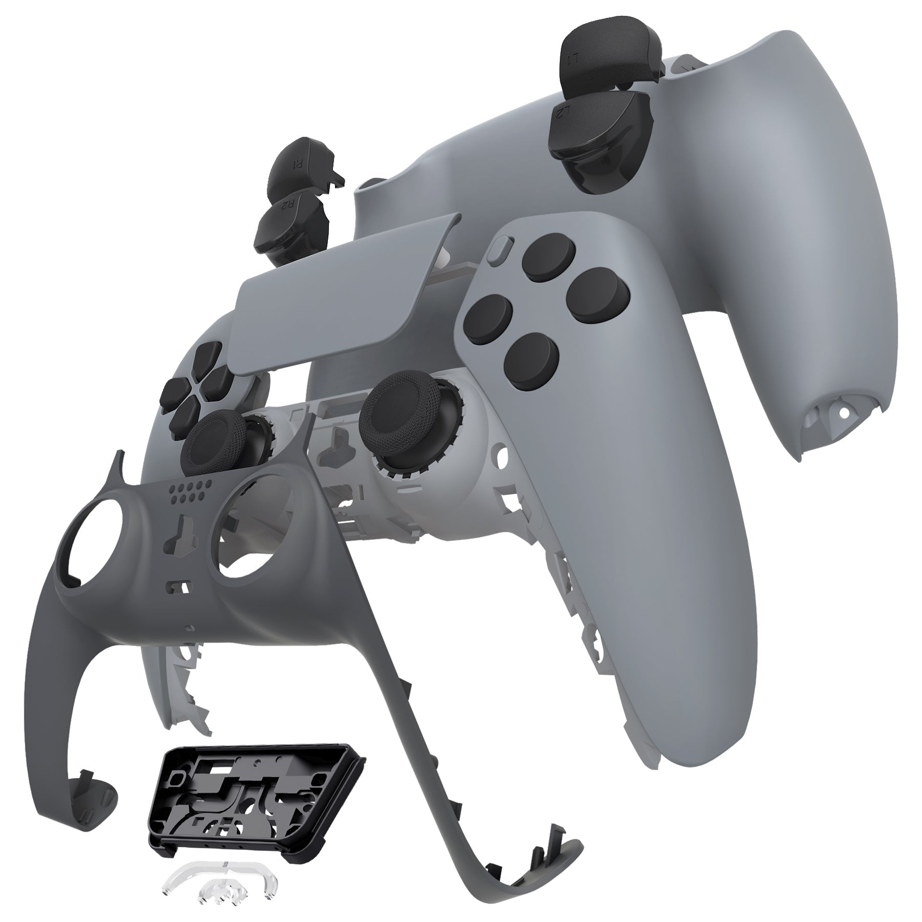 eXtremeRate Replacement Full Set Shells with Buttons Compatible with PS5 Controller BDM-030/040/050 - New Hope Gray eXtremeRate