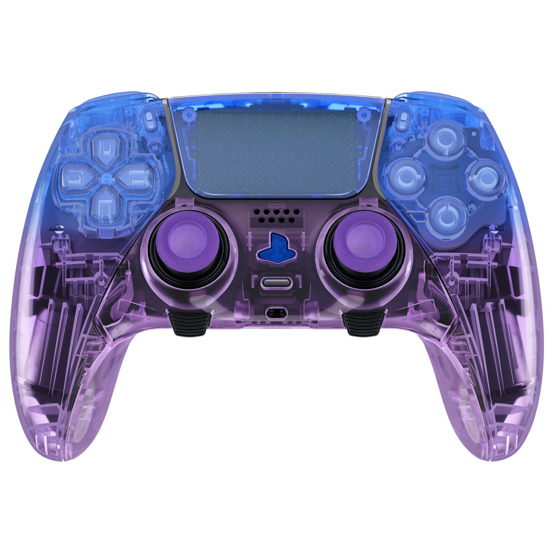 eXtremeRate Replacement Full Set Shells with Buttons Compatible with PS5 Edge Controller - Gradient Translucent Bluebell eXtremeRate
