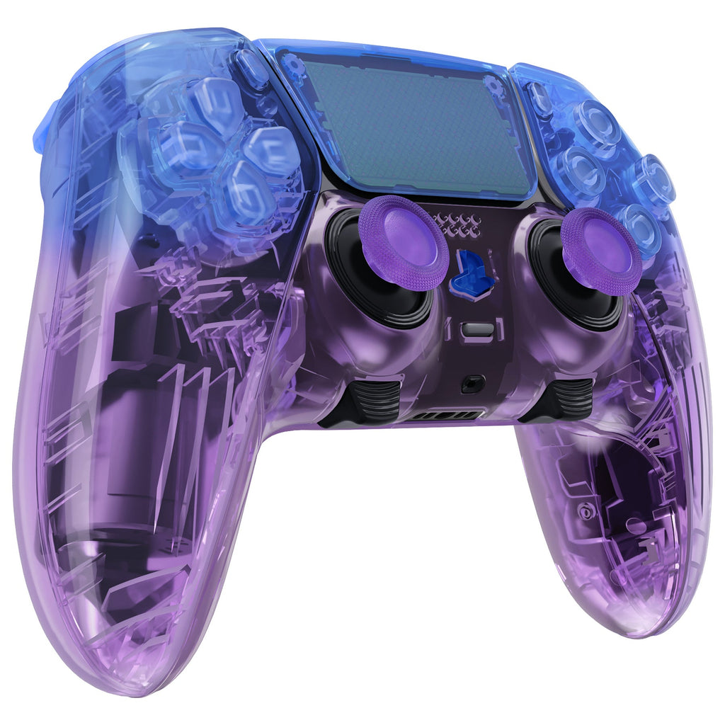 eXtremeRate Replacement Full Set Shells with Buttons Compatible with PS5 Edge Controller - Gradient Translucent Bluebell eXtremeRate