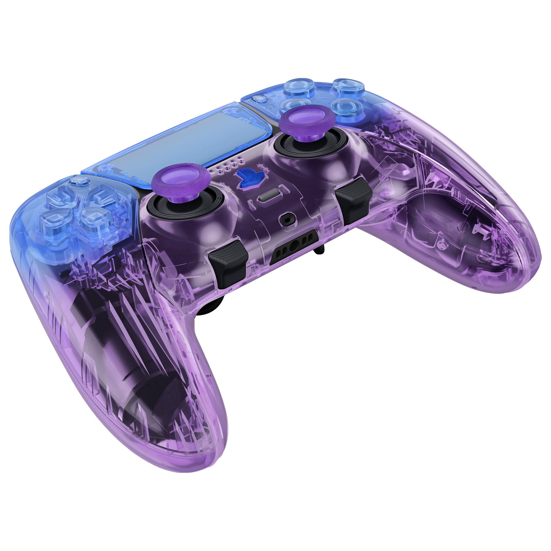 eXtremeRate Replacement Full Set Shells with Buttons Compatible with PS5 Edge Controller - Gradient Translucent Bluebell eXtremeRate