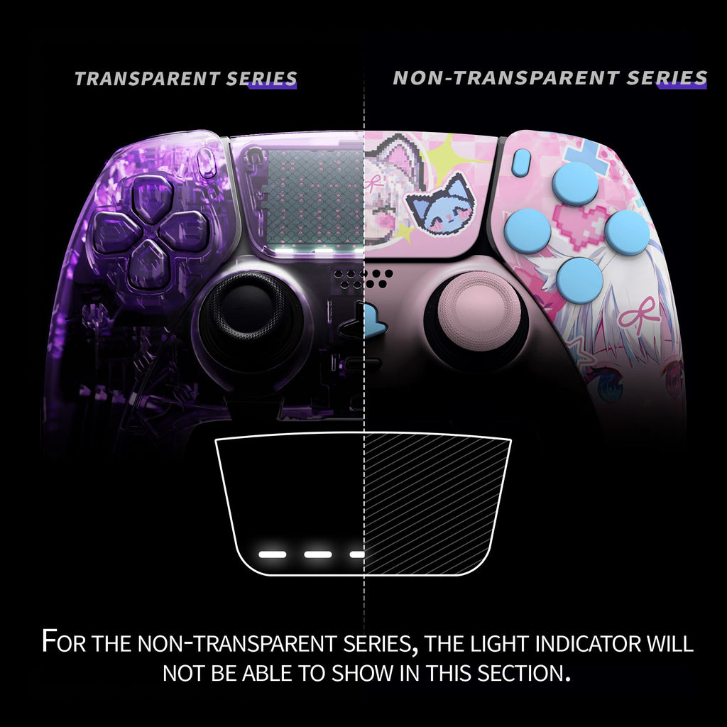 eXtremeRate Replacement Full Set Shells with Buttons Compatible with PS5 Edge Controller - MeWoow eXtremeRate