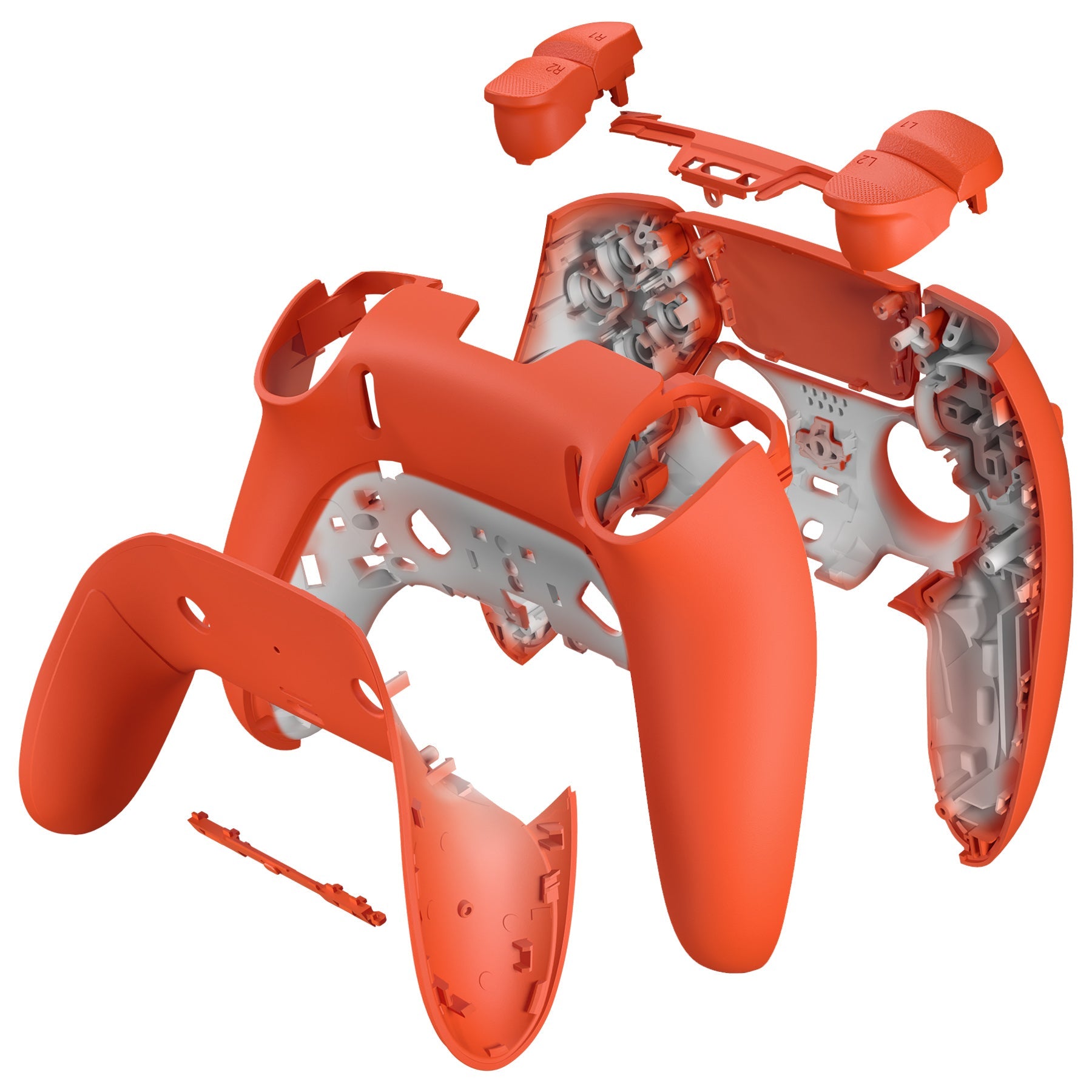 eXtremeRate Replacement Full Set Shells with Buttons Compatible with PS5 Edge Controller - Orange eXtremeRate