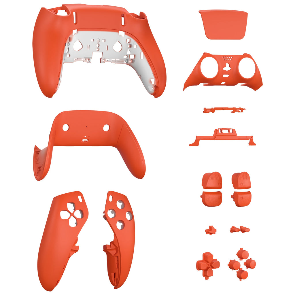 eXtremeRate Replacement Full Set Shells with Buttons Compatible with PS5 Edge Controller - Orange eXtremeRate