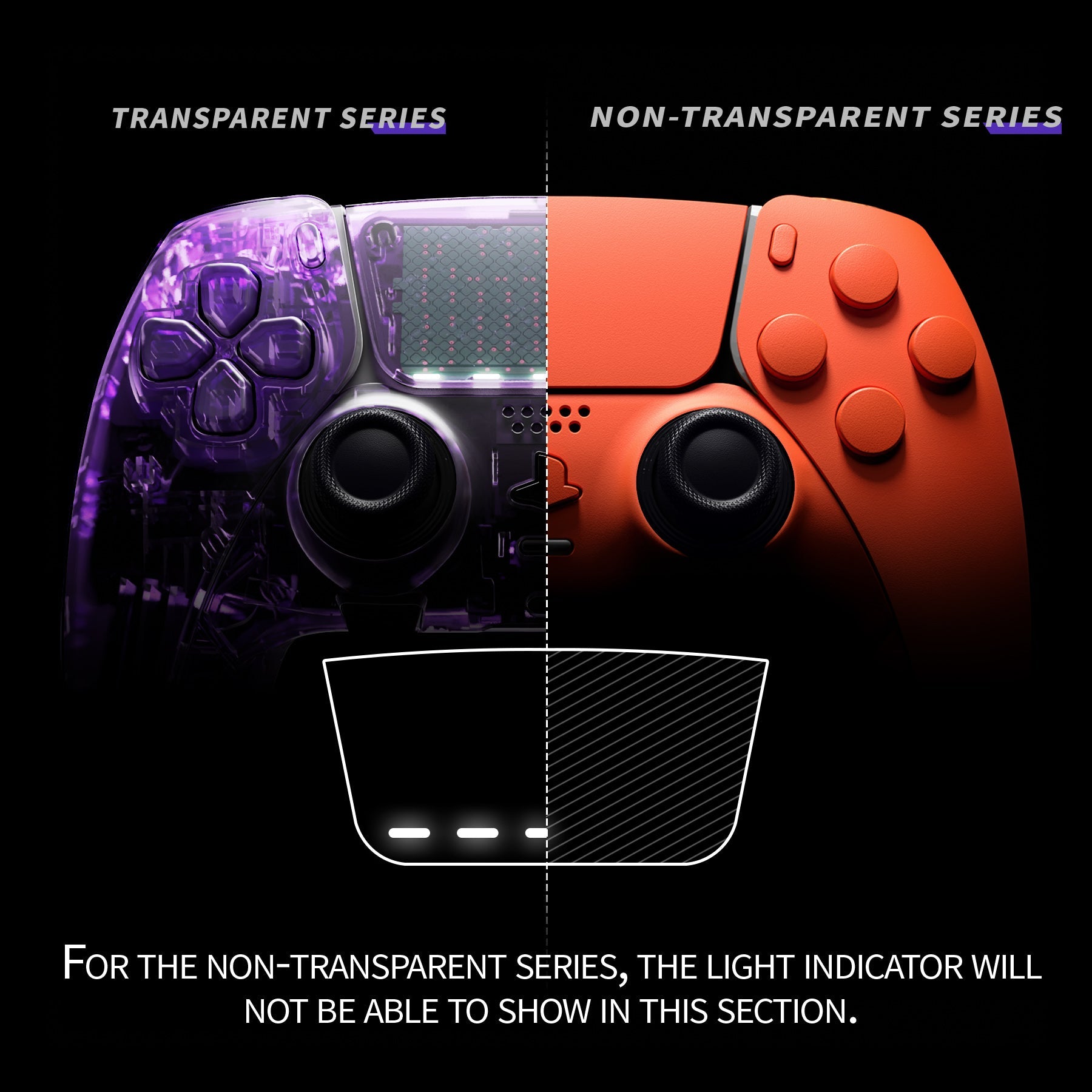eXtremeRate Replacement Full Set Shells with Buttons Compatible with PS5 Edge Controller - Orange eXtremeRate