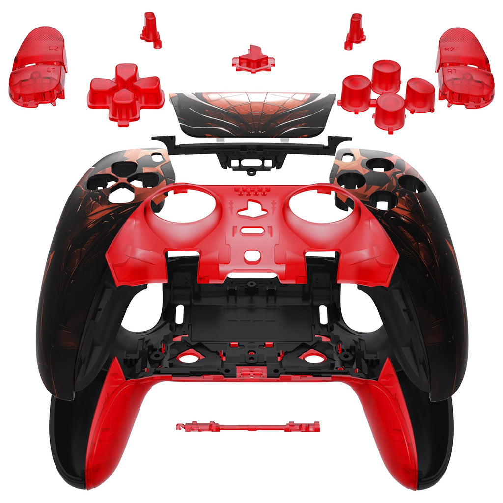 eXtremeRate Replacement Full Set Shells with Buttons Compatible with PS5 Edge Controller - Spider Armor eXtremeRate