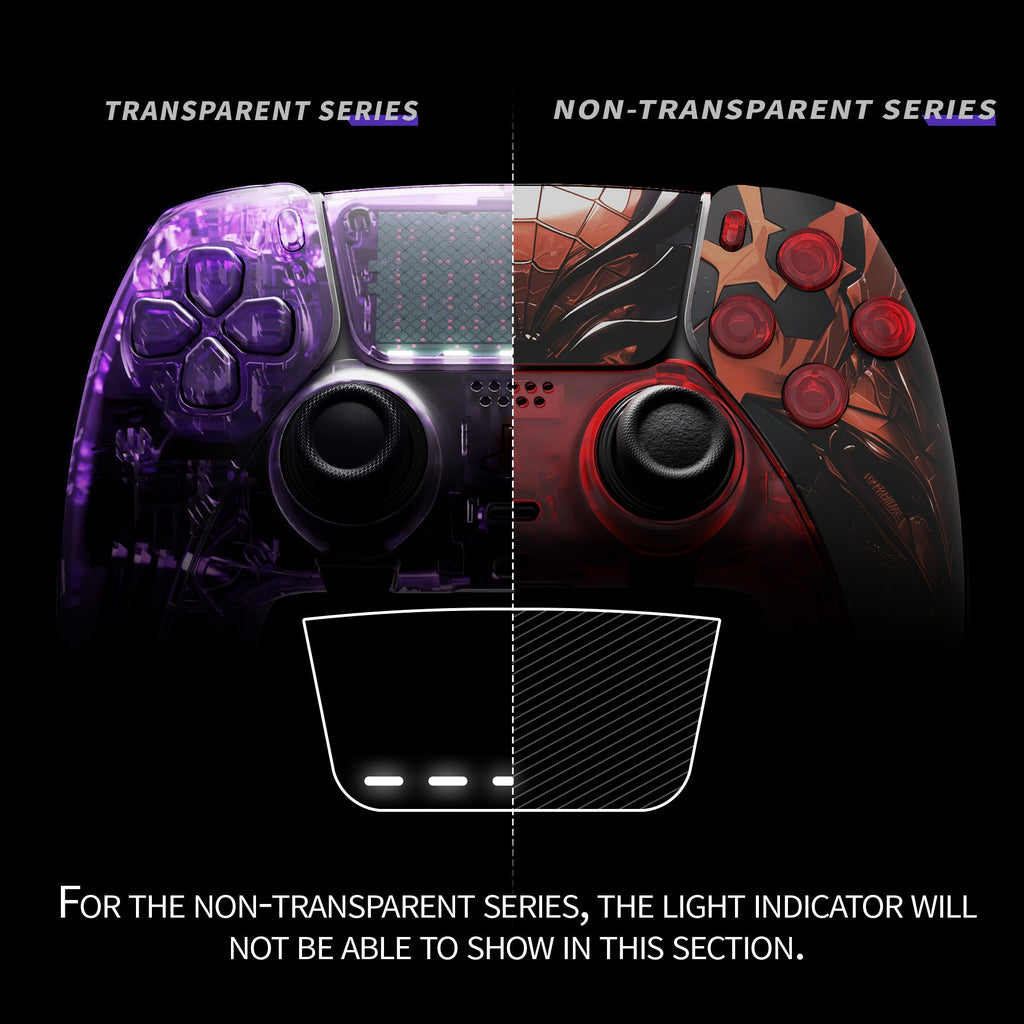 eXtremeRate Replacement Full Set Shells with Buttons Compatible with PS5 Edge Controller - Spider Armor eXtremeRate