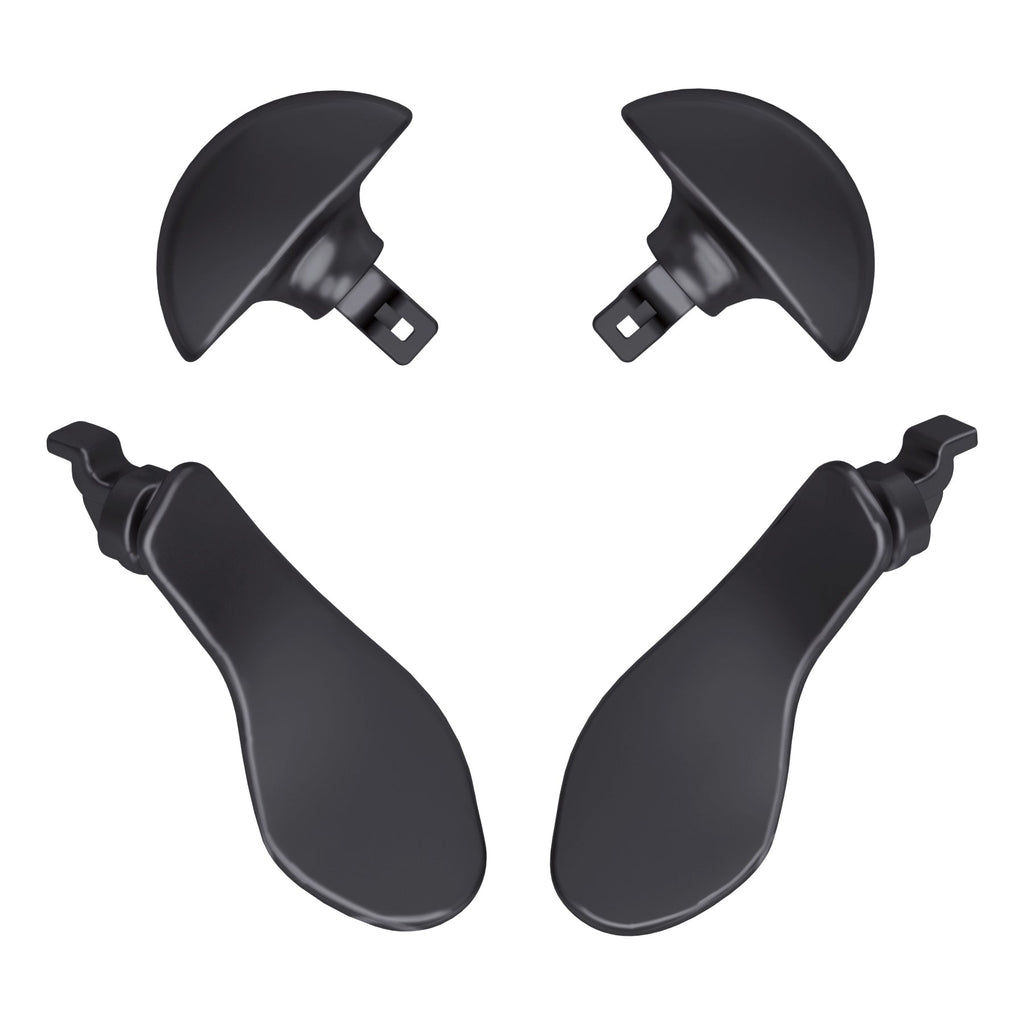 eXtremeRate Replacement Interchangeable 4PCS Metal Back Paddles for PS5 Edge Controller - Metallic Black eXtremeRate