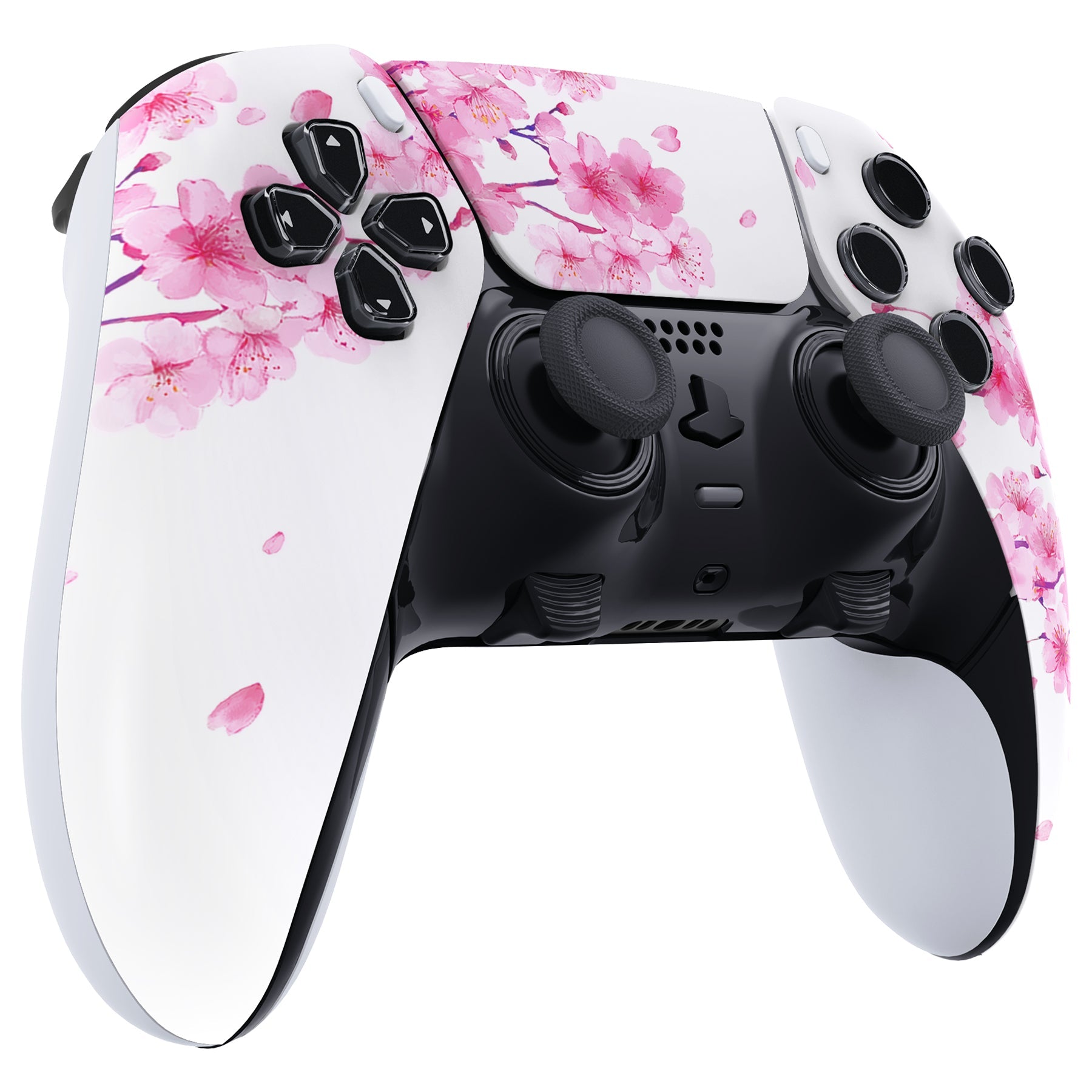 eXtremeRate Replacement Left Right Front Housing Shell with Touchpad Compatible with PS5 Edge Controller - Cherry Blossom Whisper eXtremeRate