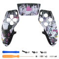 eXtremeRate Replacement Left Right Front Housing Shell with Touchpad Compatible with PS5 Edge Controller - Lovely Punky Bunny eXtremeRate