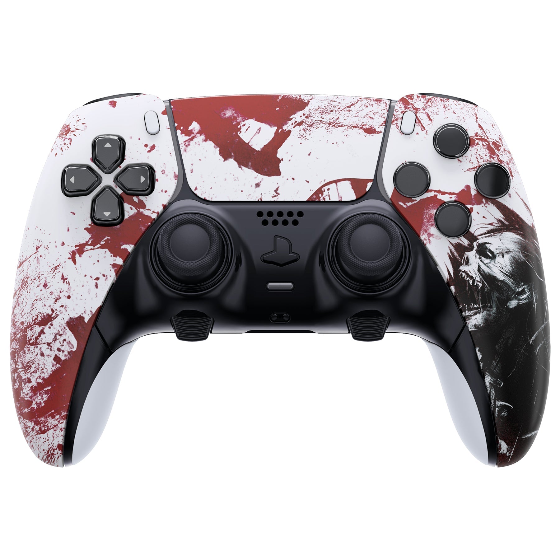 eXtremeRate Replacement Left Right Front Housing Shell with Touchpad Compatible with PS5 Edge Controller - Blood Zombie eXtremeRate