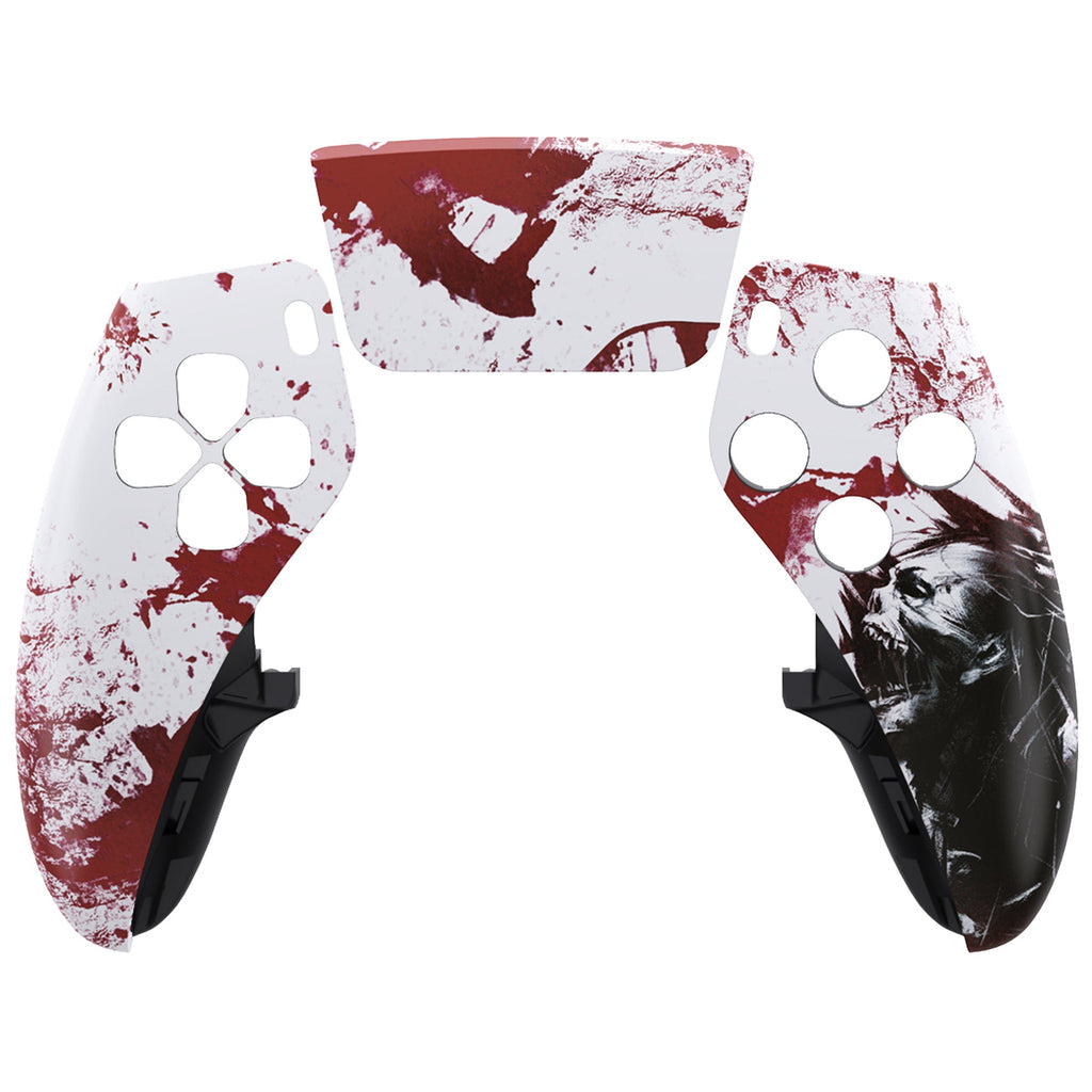 eXtremeRate Replacement Left Right Front Housing Shell with Touchpad Compatible with PS5 Edge Controller - Blood Zombie eXtremeRate