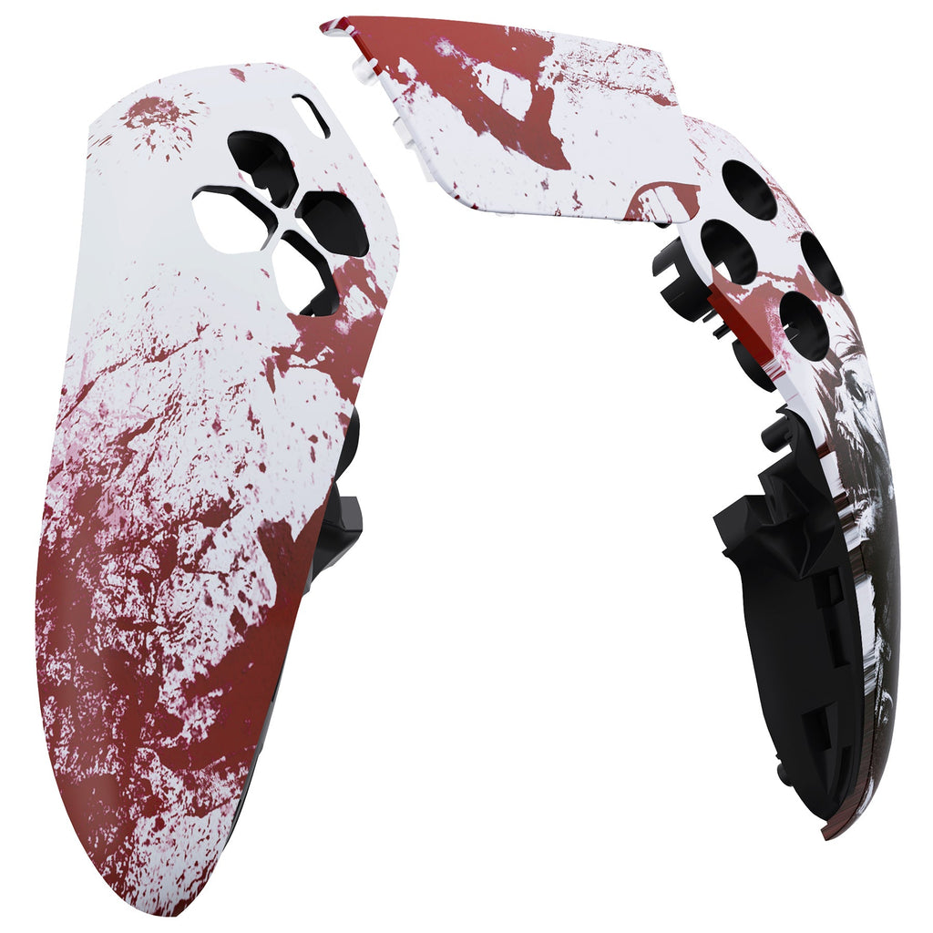 eXtremeRate Replacement Left Right Front Housing Shell with Touchpad Compatible with PS5 Edge Controller - Blood Zombie eXtremeRate
