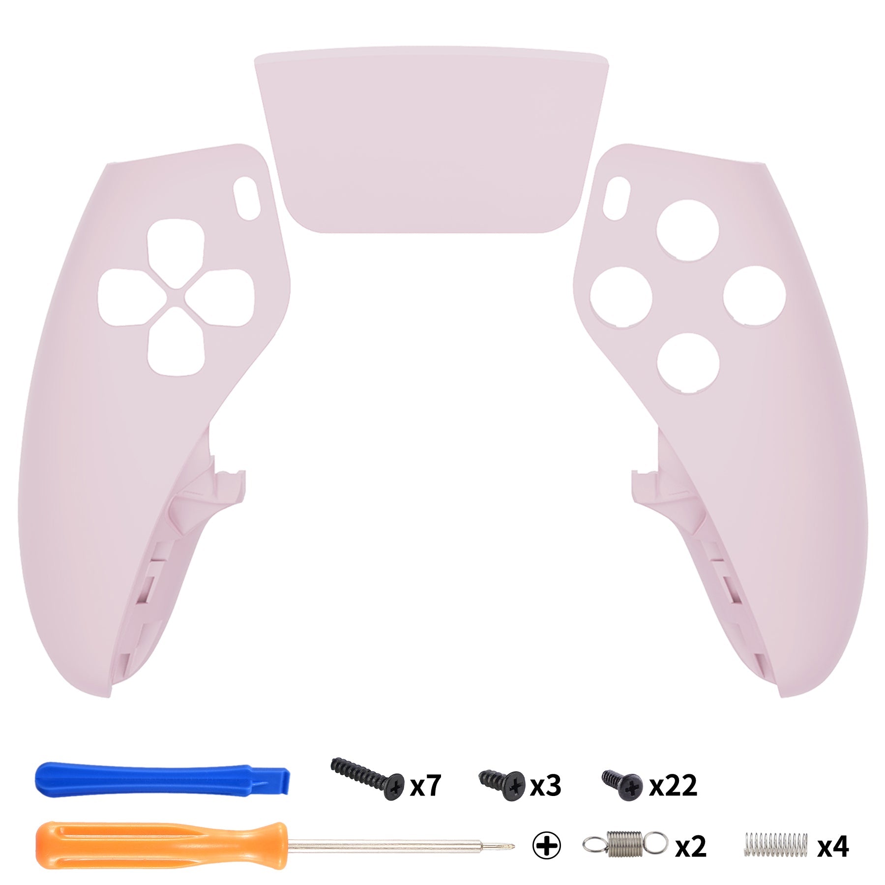 eXtremeRate Replacement Left Right Front Housing Shell with Touchpad Compatible with PS5 Edge Controller - Cherry Blossoms Pink eXtremeRate