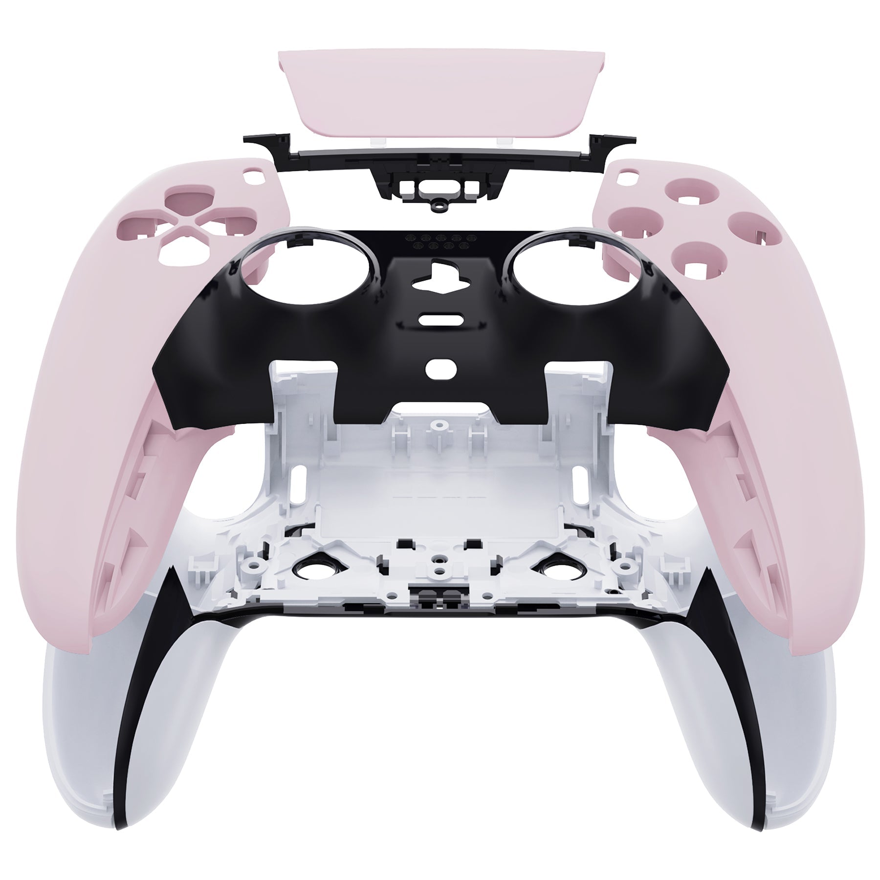 eXtremeRate Replacement Left Right Front Housing Shell with Touchpad Compatible with PS5 Edge Controller - Cherry Blossoms Pink eXtremeRate