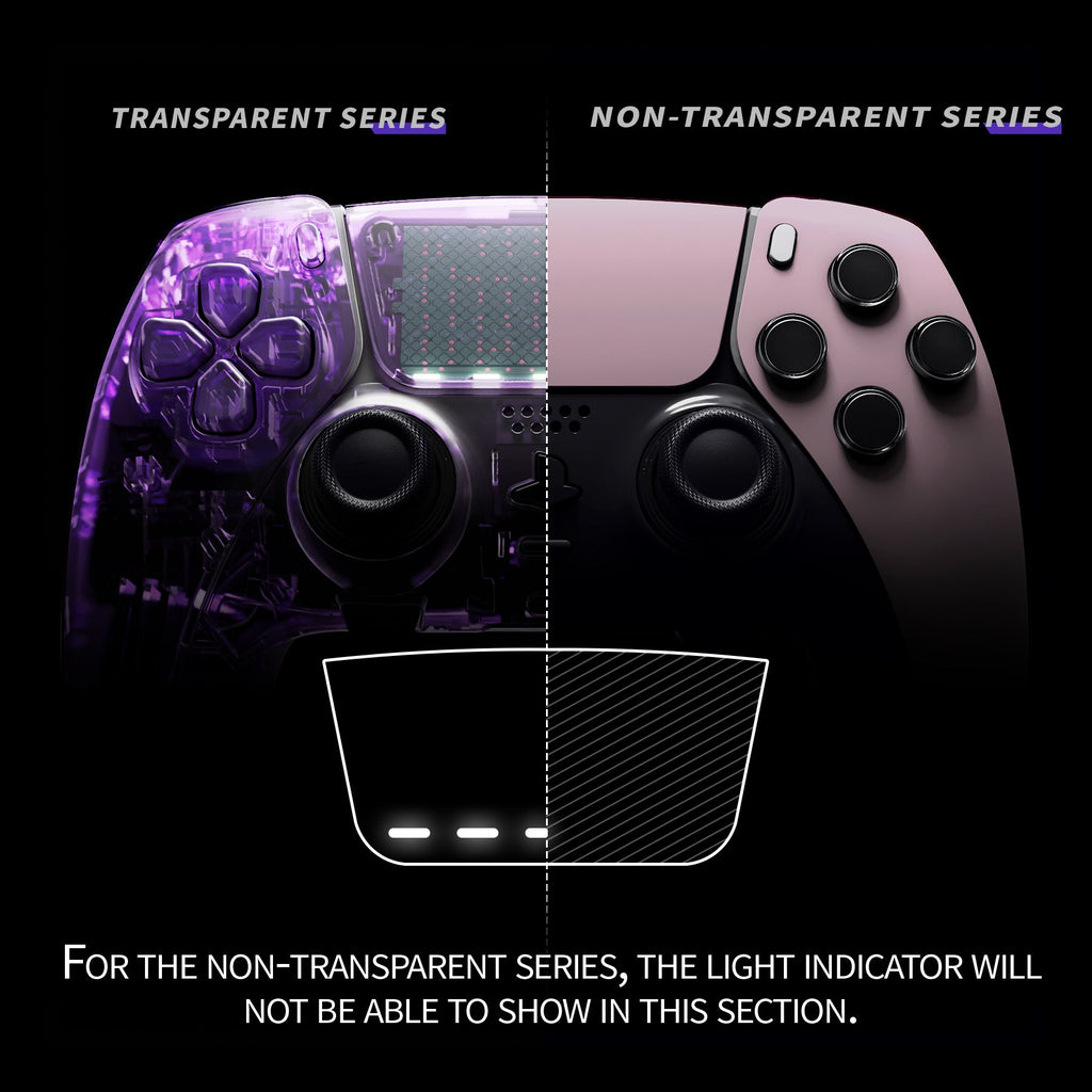 eXtremeRate Replacement Left Right Front Housing Shell with Touchpad Compatible with PS5 Edge Controller - Cherry Blossoms Pink eXtremeRate