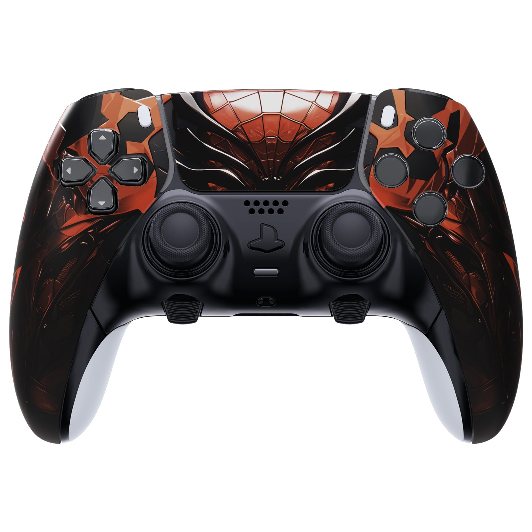 eXtremeRate Replacement Left Right Front Housing Shell with Touchpad Compatible with PS5 Edge Controller - Spider Armor eXtremeRate