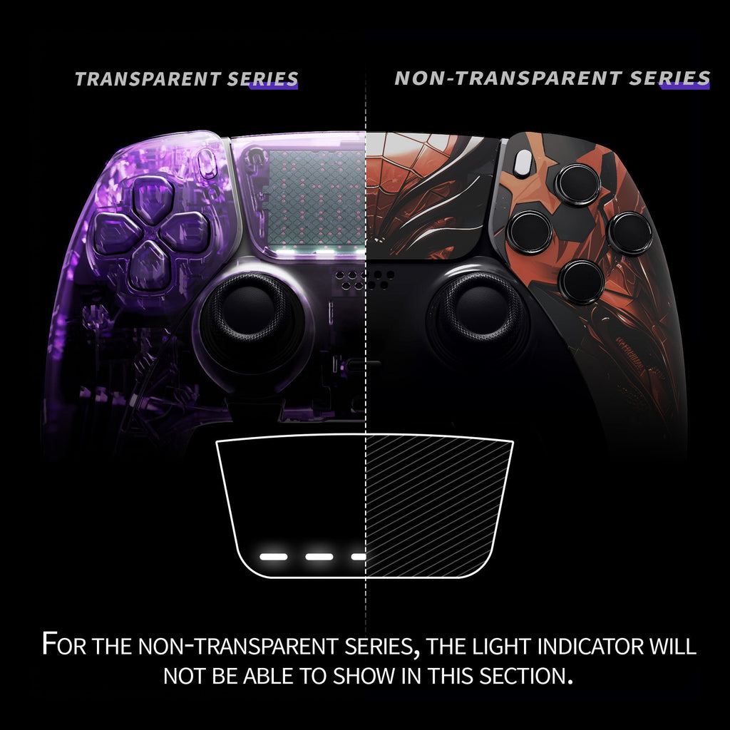 eXtremeRate Replacement Left Right Front Housing Shell with Touchpad Compatible with PS5 Edge Controller - Spider Armor eXtremeRate