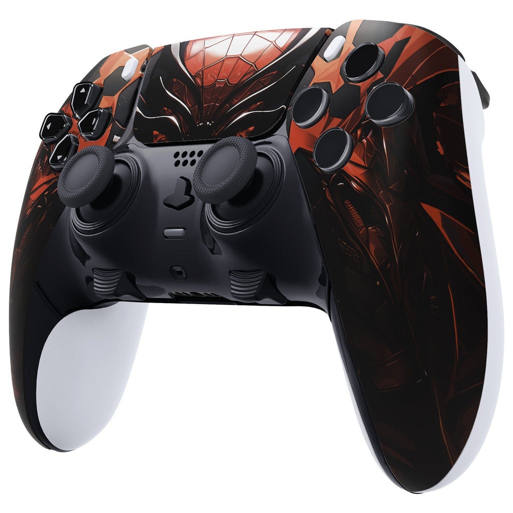 eXtremeRate Replacement Left Right Front Housing Shell with Touchpad Compatible with PS5 Edge Controller - Spider Armor eXtremeRate