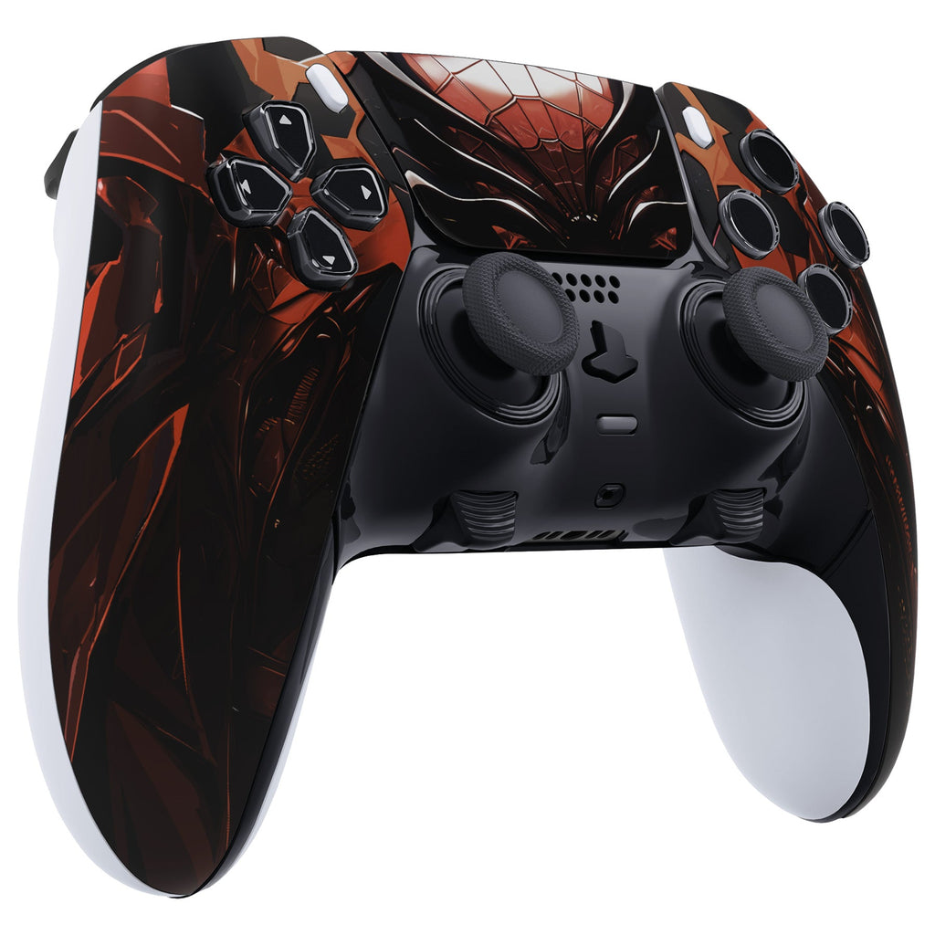 eXtremeRate Replacement Left Right Front Housing Shell with Touchpad Compatible with PS5 Edge Controller - Spider Armor eXtremeRate