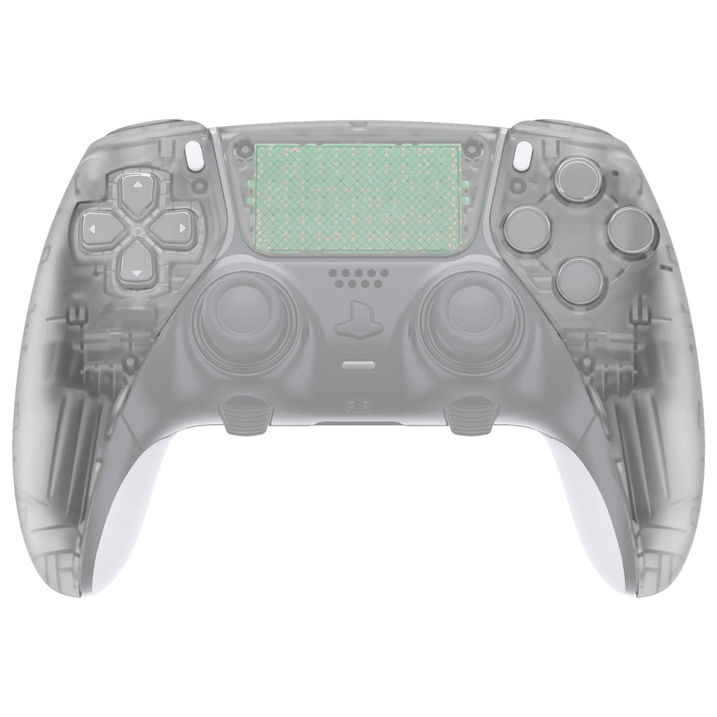 eXtremeRate Replacement Left Right Front Housing Shell with Touchpad Compatible with PS5 Edge Controller - Glow in Dark - Green eXtremeRate