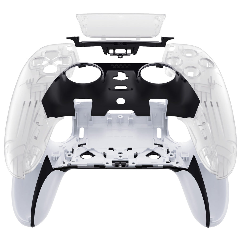 eXtremeRate Replacement Left Right Front Housing Shell with Touchpad Compatible with PS5 Edge Controller - Glow in Dark - Green eXtremeRate